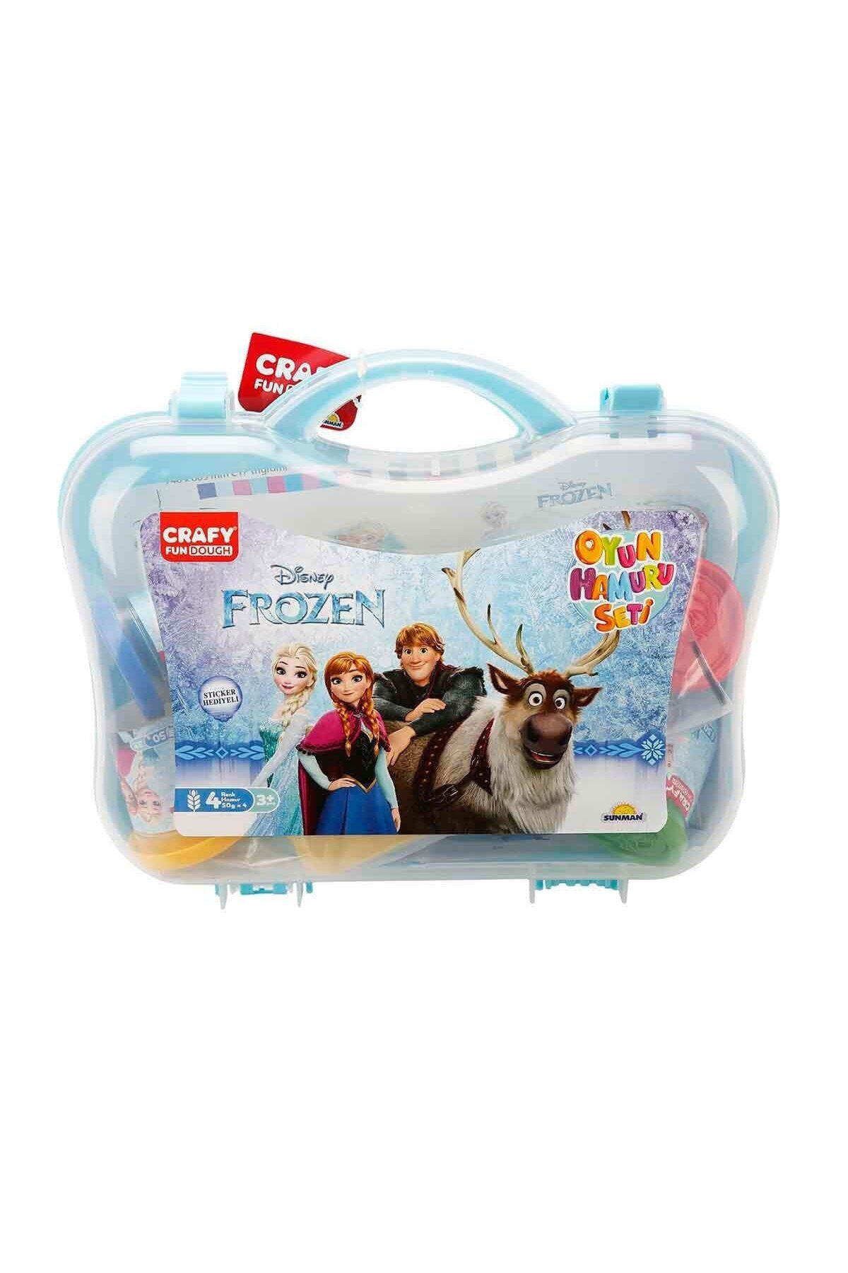 Sunman 1877 Crafy Frozen Çantalı Oyun Hamuru Seti 200 g 20 Parça