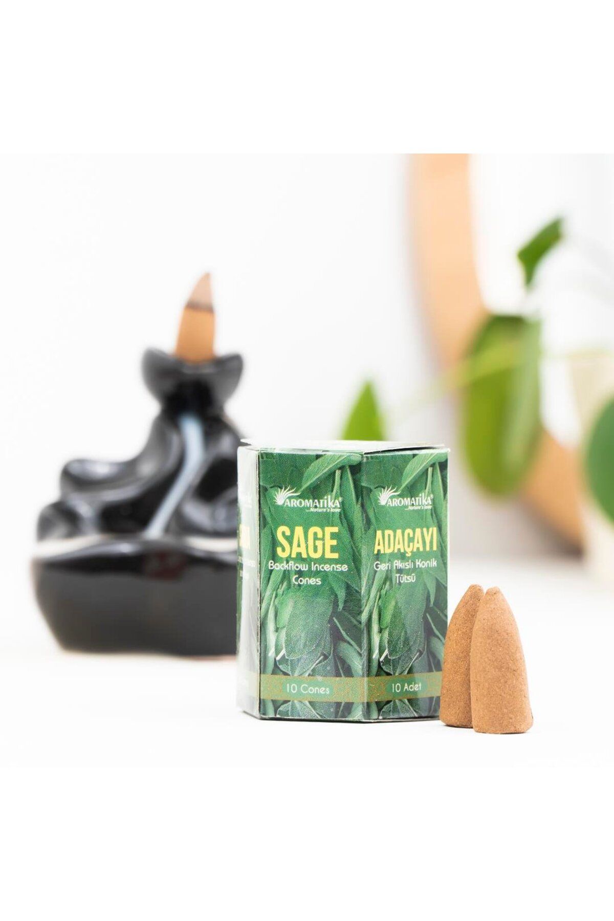 Aromatika Geri Akış Tütsü Şelale Konik Backflow Incense Cones 10 Adet Pieces