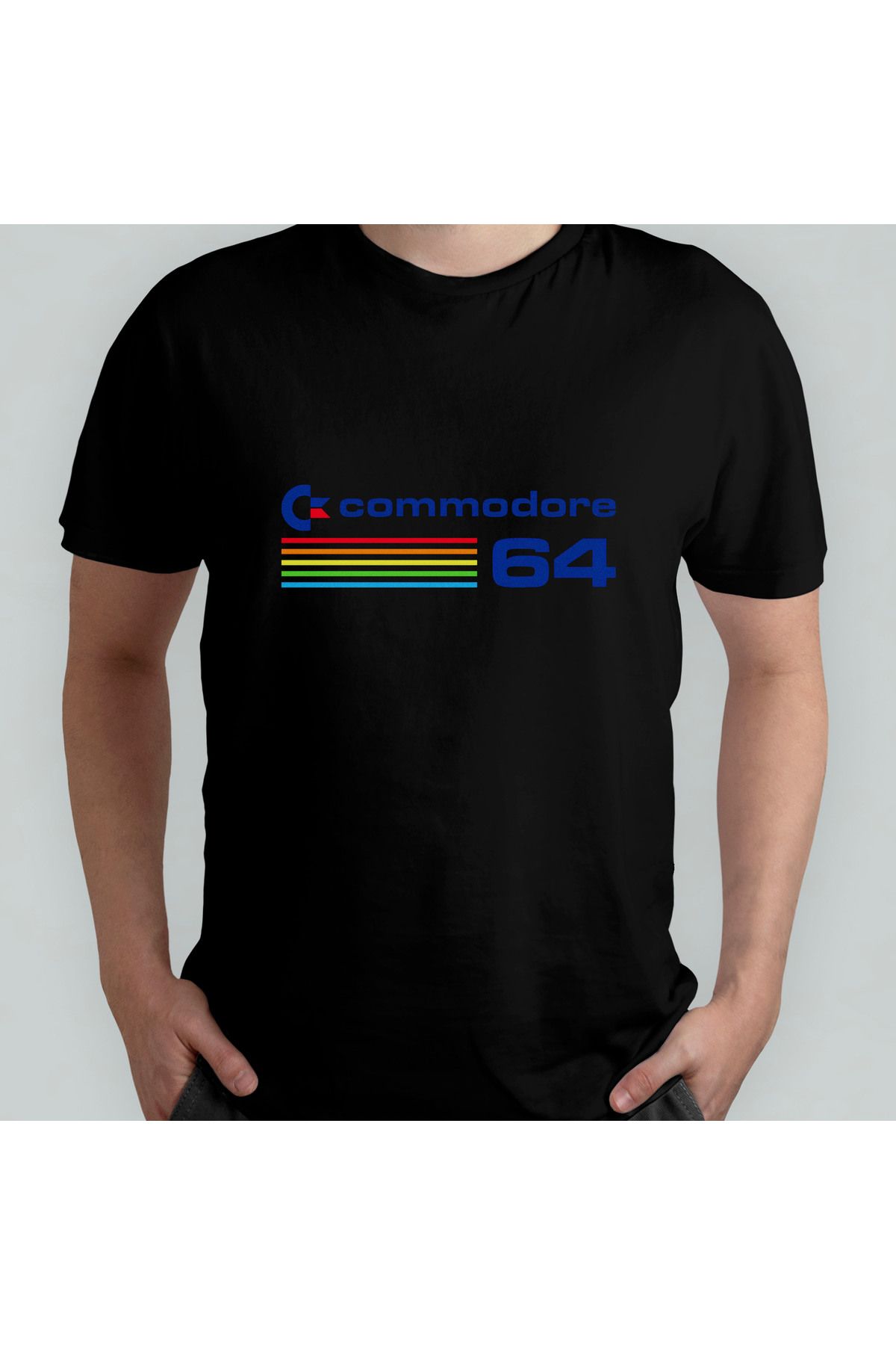 Pixxa Commodore 64 Temalı Unisex %100 Pamuklu Bisiklet Yaka T-Shirt Model 2