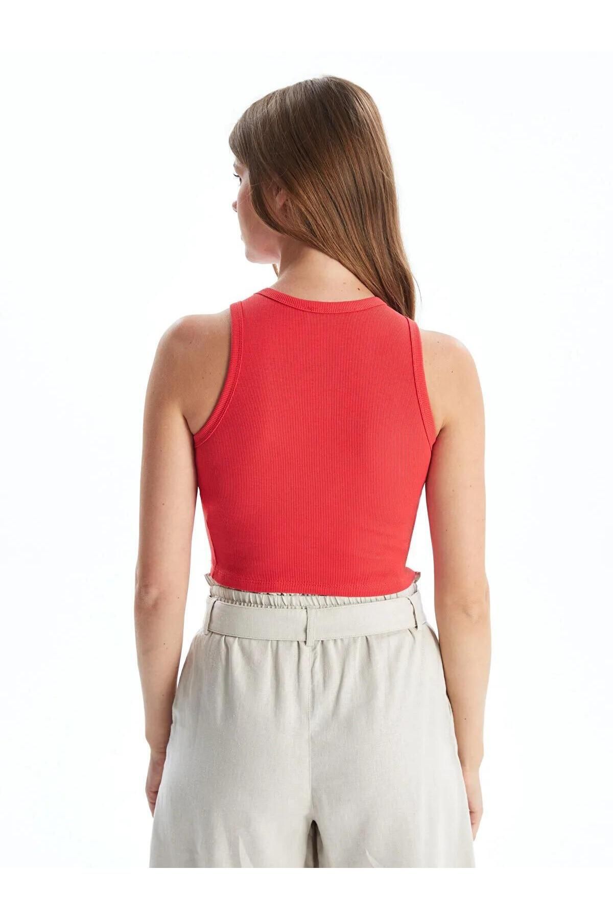 LC Waikiki-Lcw Vision Crew Neck Textured Women's Crop (S5) 4
