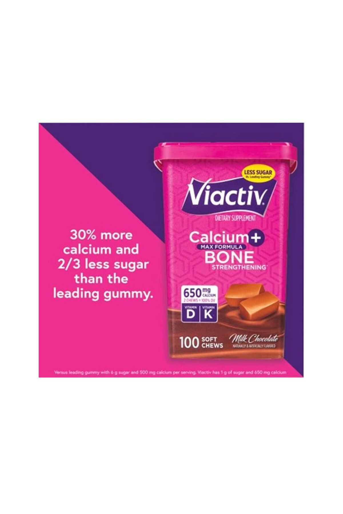 The Wellness Store Viactiv Kalsiyum + Bone 650 mg 100 Soft Chews