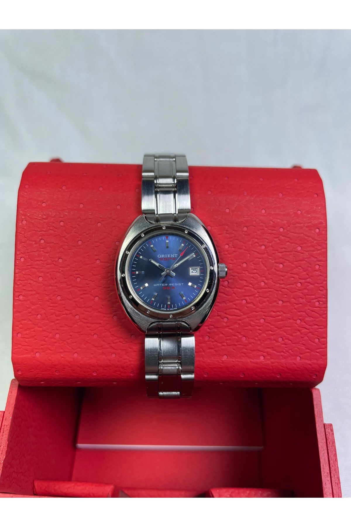 Orient BS902025101A Retro Model Lüks Şık Günlük Takvimli Parlament Mavisi Kadranlı Kadın Kol Saati