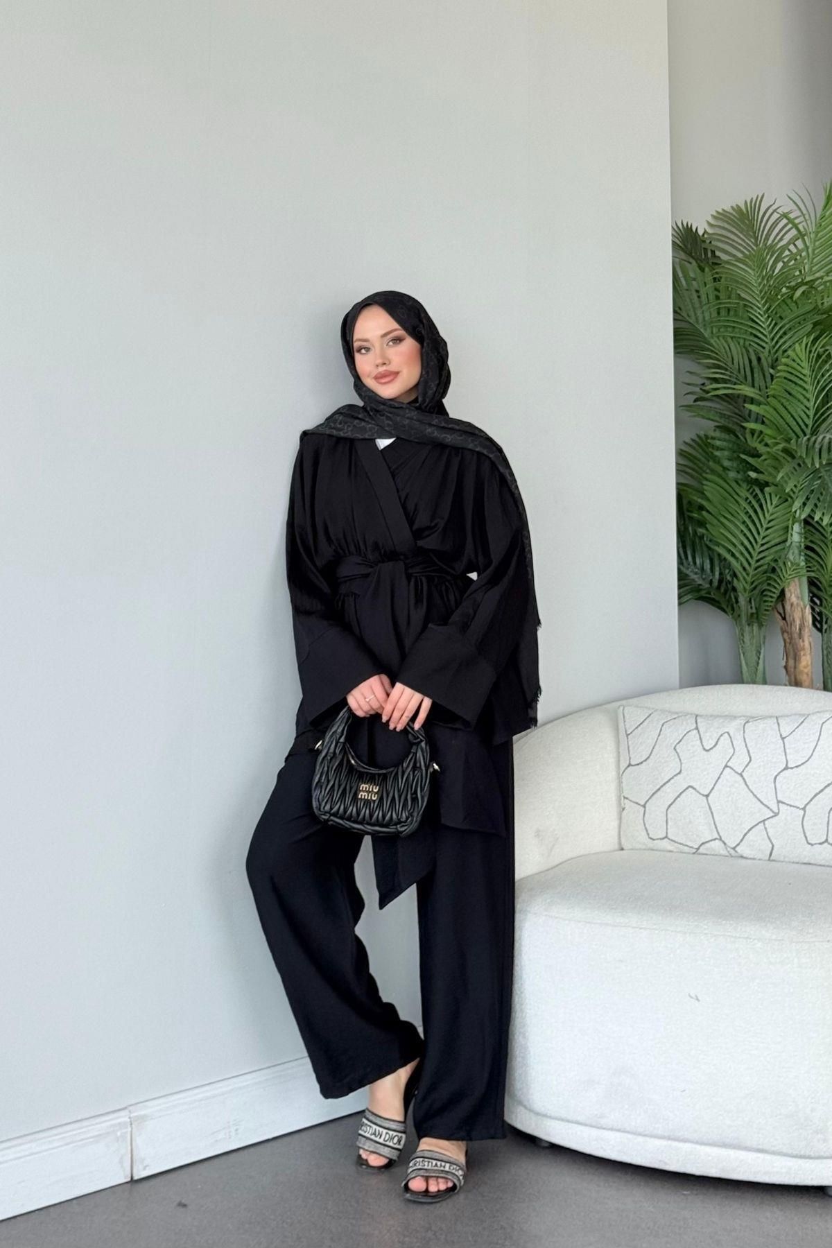HAZA MODA Akgün Takım Siyah