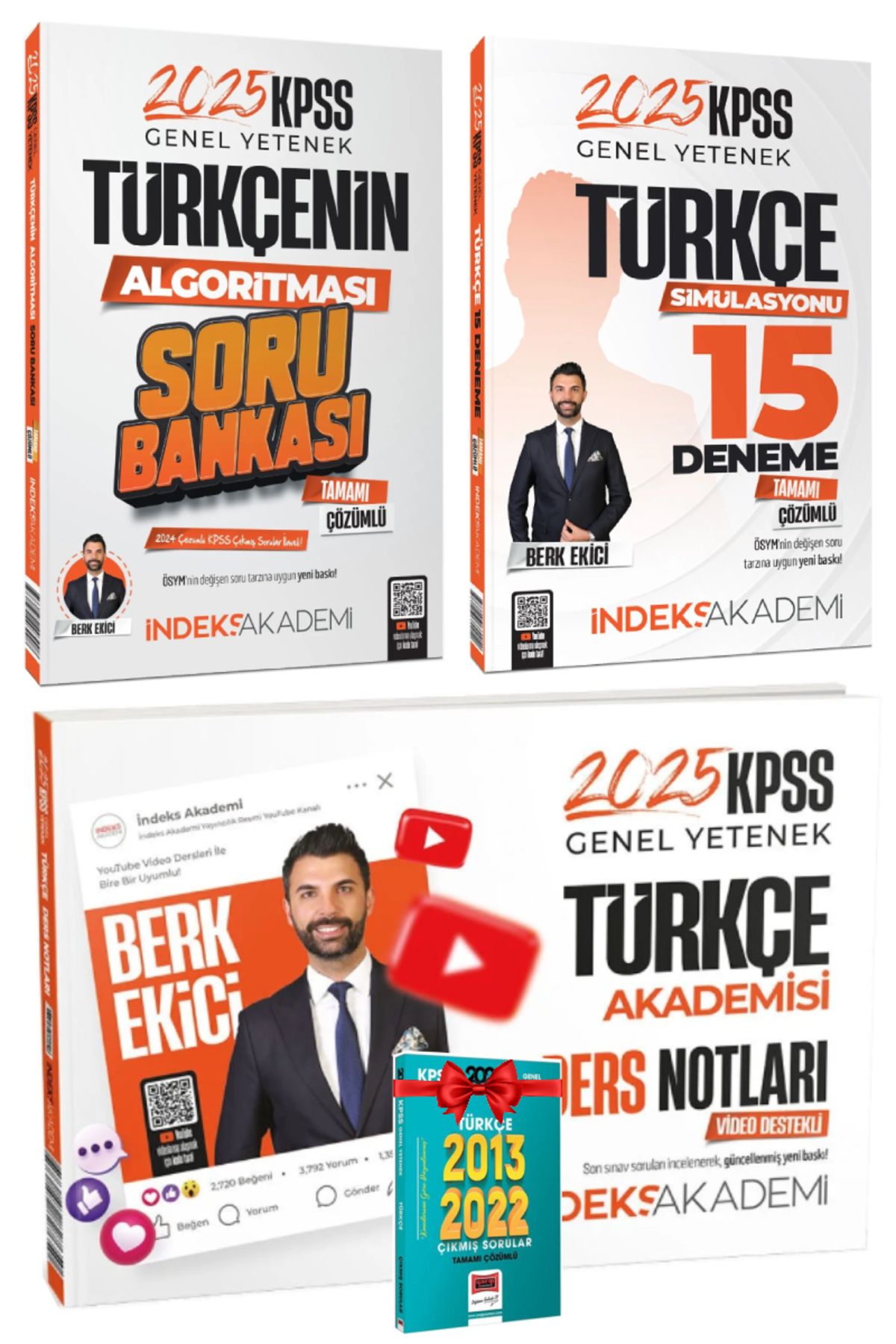 İndeks Akademi 2025 İndeks Akademi KPSS Türkçe Soru Bankası+KPSS Türkçe Deneme+Türkçe Ders Notları+Hediye