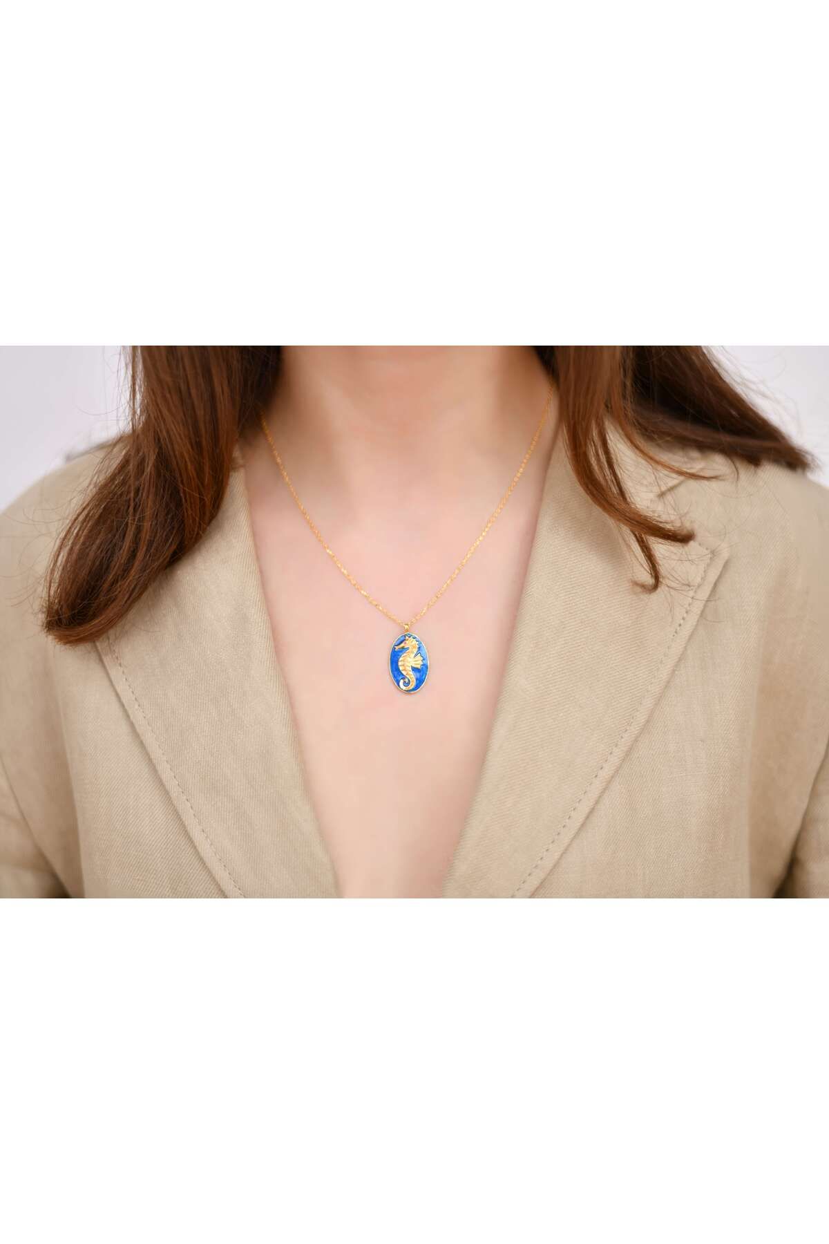 Ocean Silver & Jewelry Mineli Denizatı Gümüş Kolye