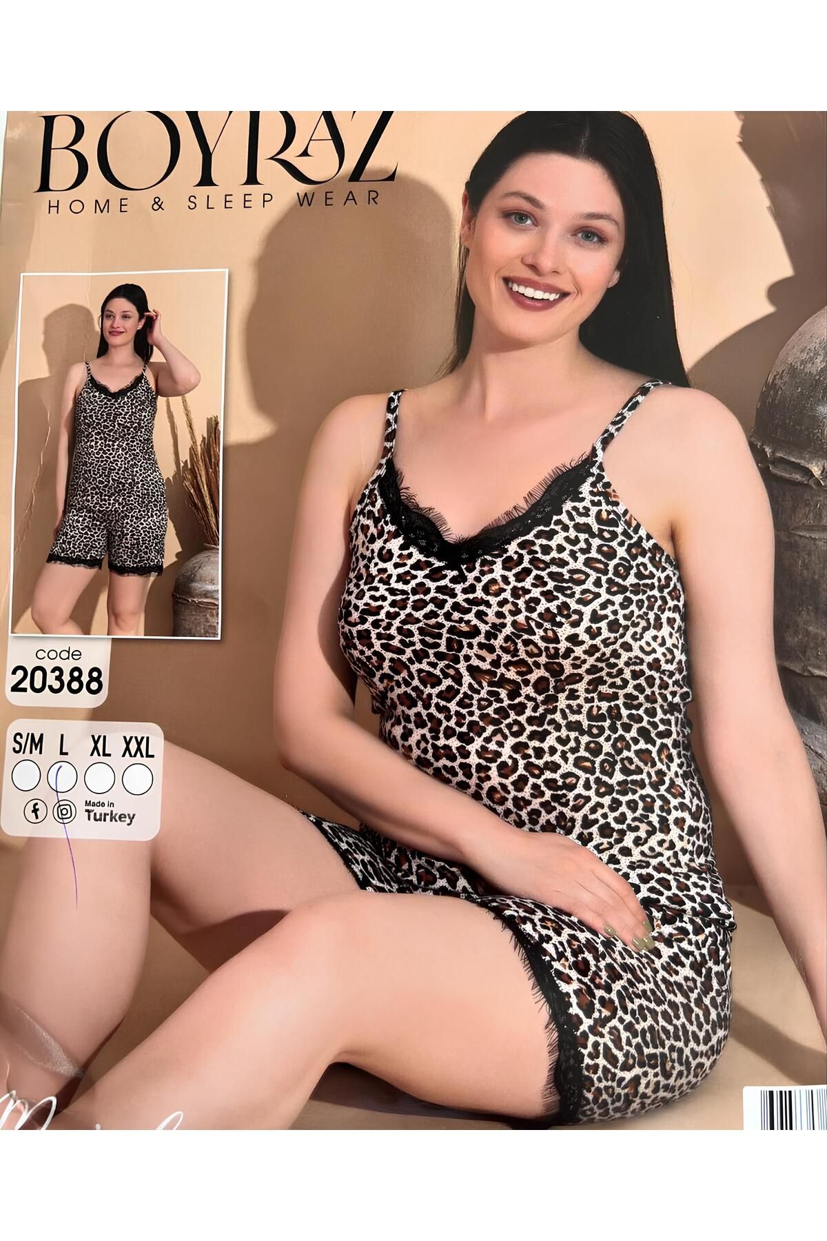 BOYRAZ Leopar Desenli Pijama Takımı