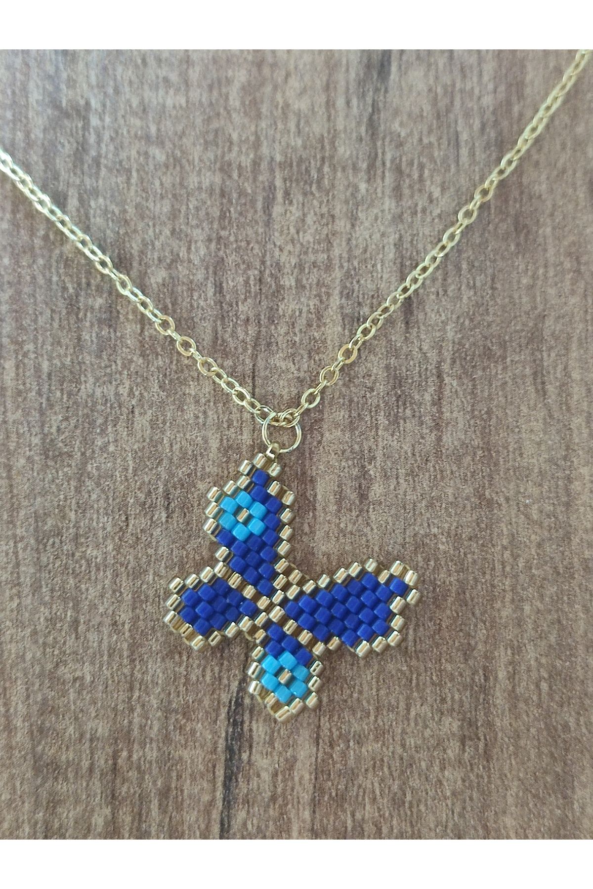 Miyuki Papatyalı kelebek kolye