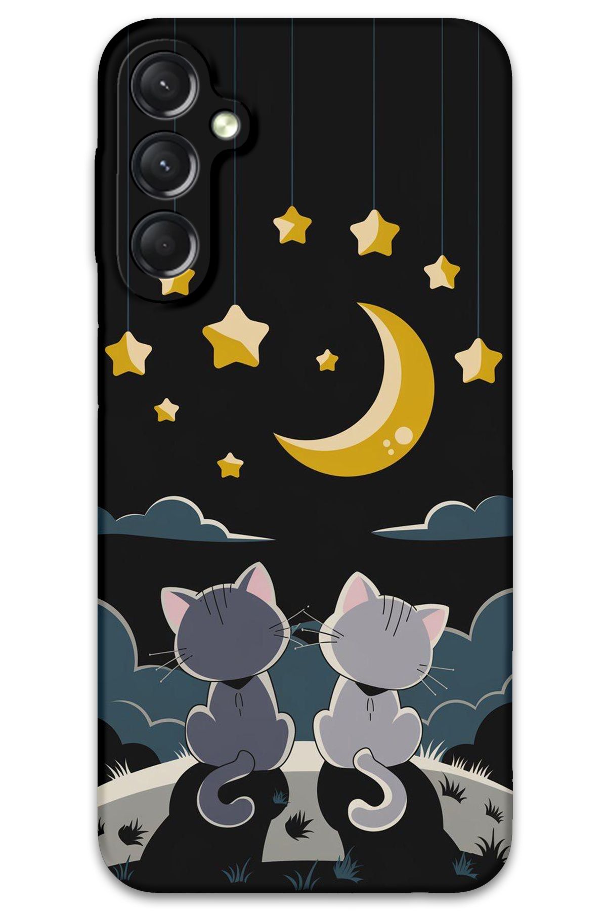 Gramaphone Galaxy A16 Uyumlu Kedi Desenli Telefon Kılıfı + Ekran Koruyucu - 5809