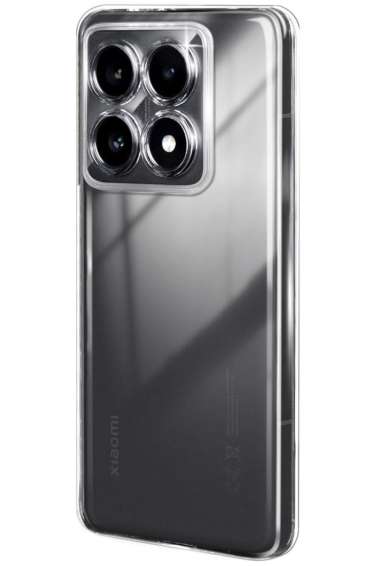 CEPSTOK Xiaomi 14T Pro Kılıf Şeffaf Kamera Korumalı Esnek Yumuşak Silikon