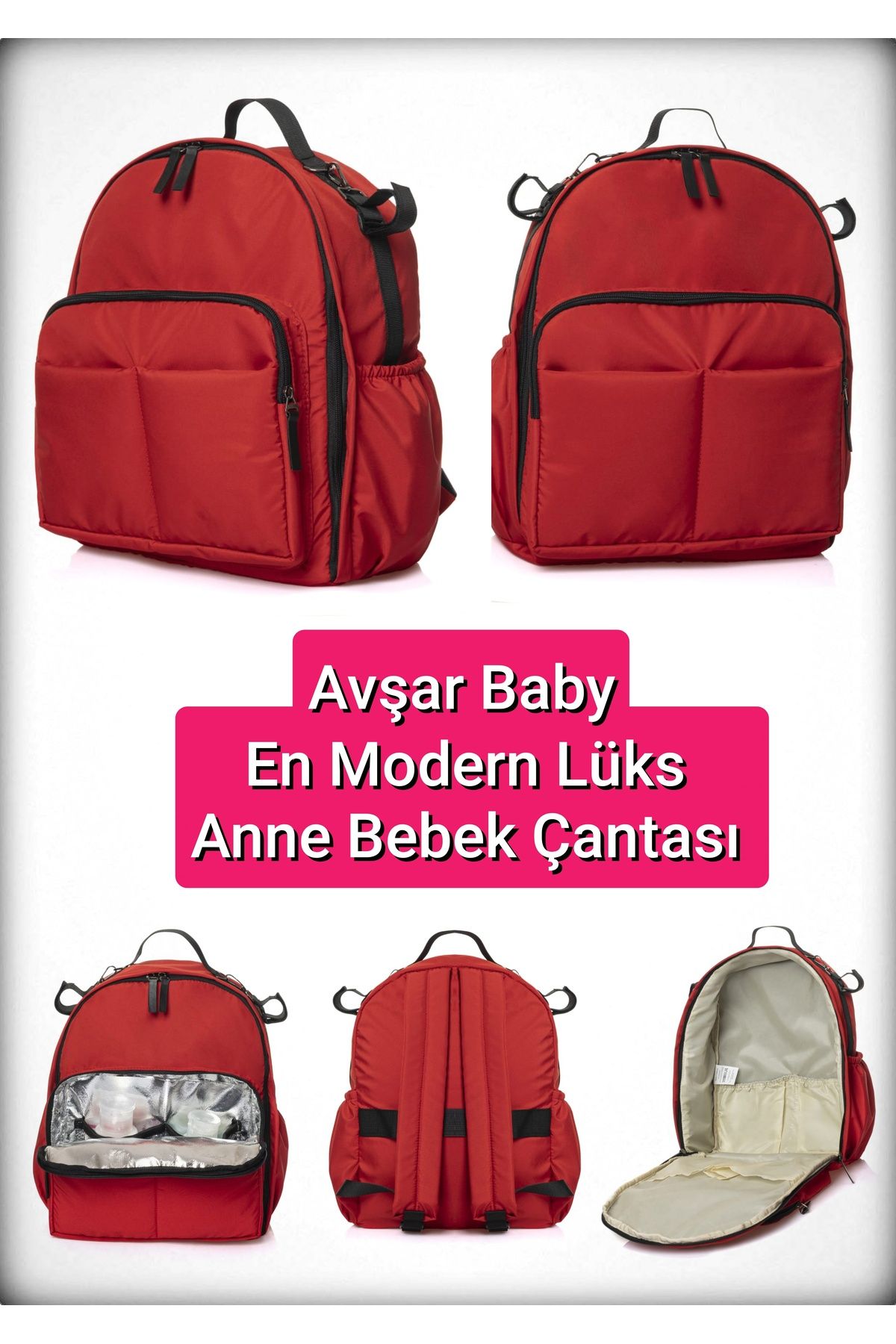 Avşar Baby Fonksiyonel Lüks Anne Bebek Bakım Sırt Çantası En İyi Kaliteli Bebek Bakım Çantası Modelleri