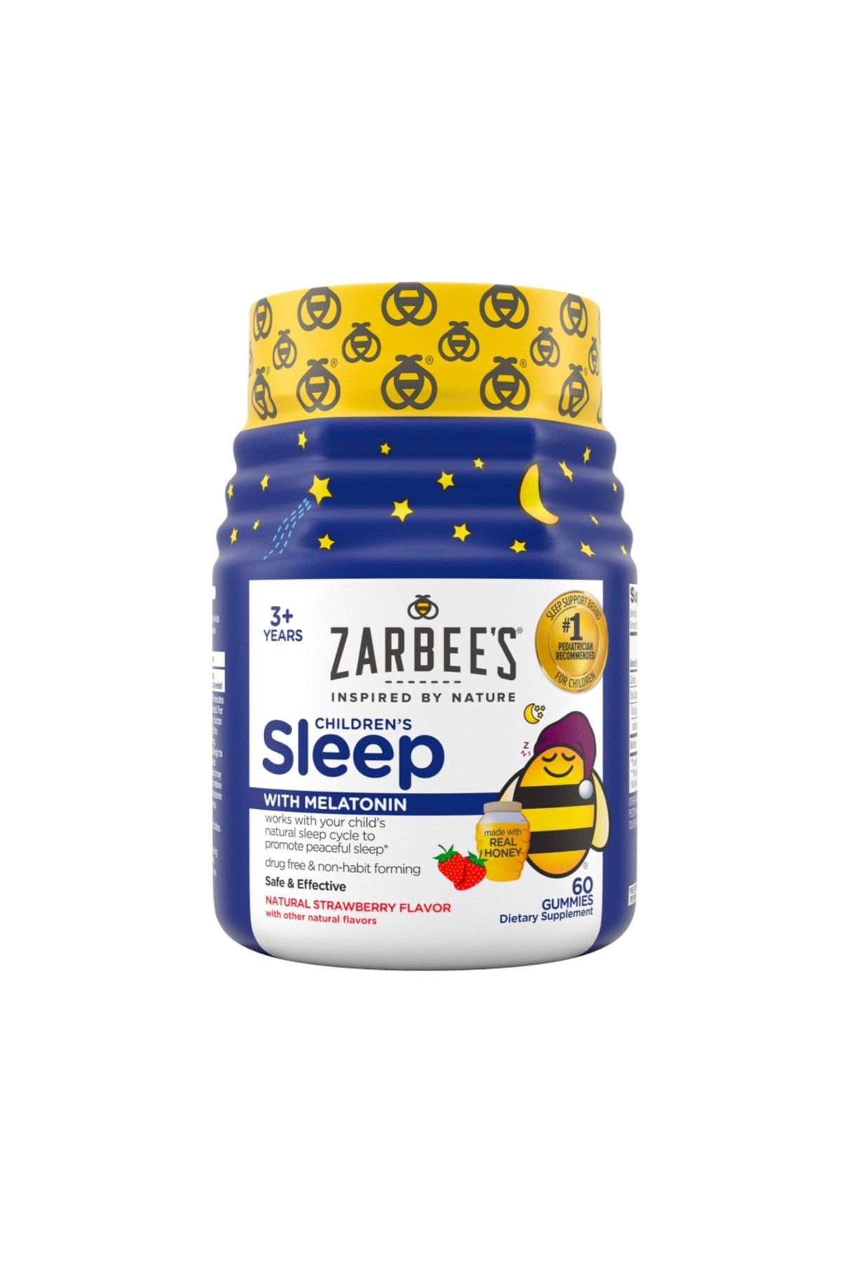 Zarbees , Children's Sleep Gummies With Melatonin Natural Strawberry, 60 Gummies