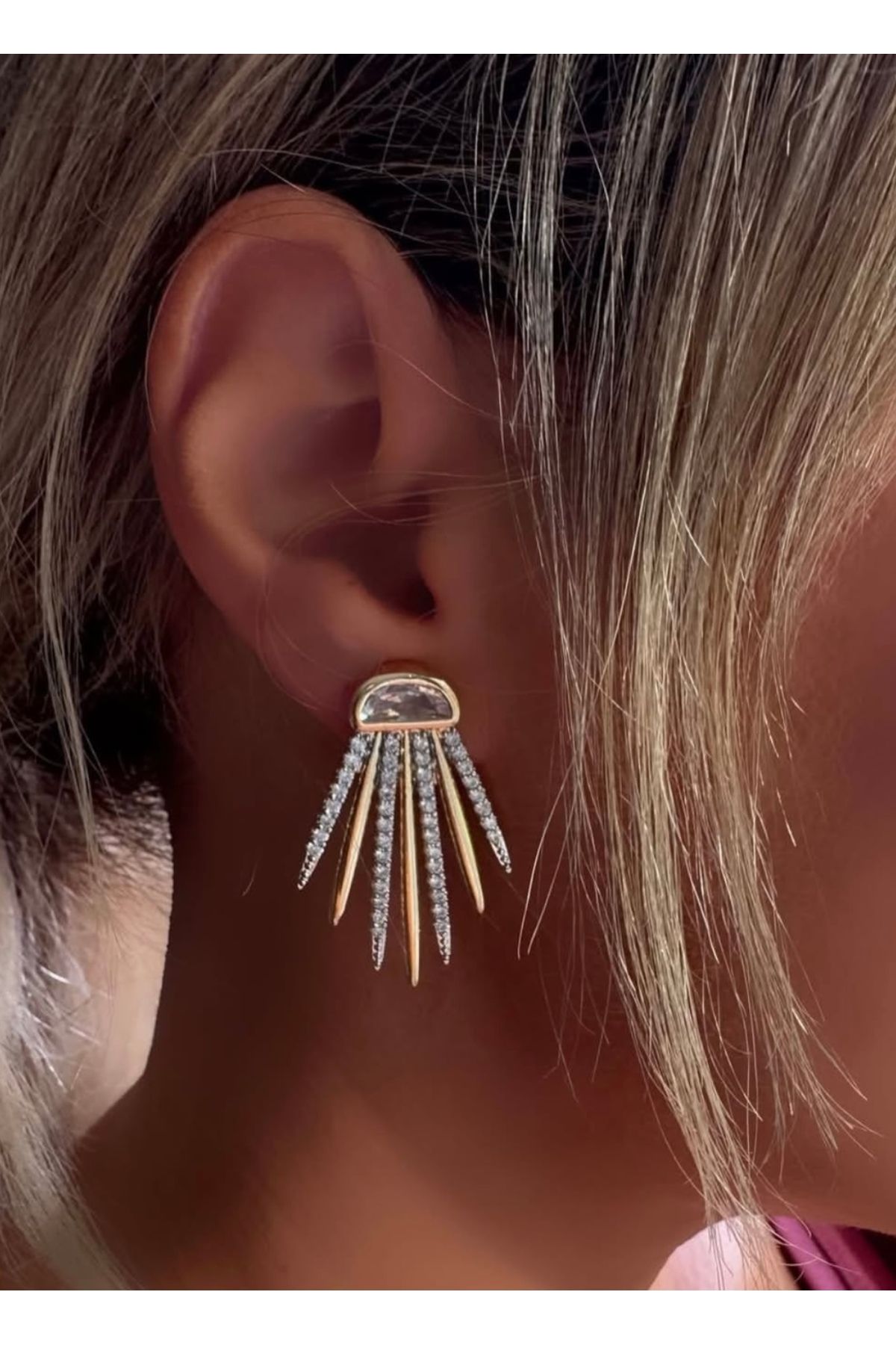Twinssis Accessories Özel Seri Taşlı Zirkon  Küpe