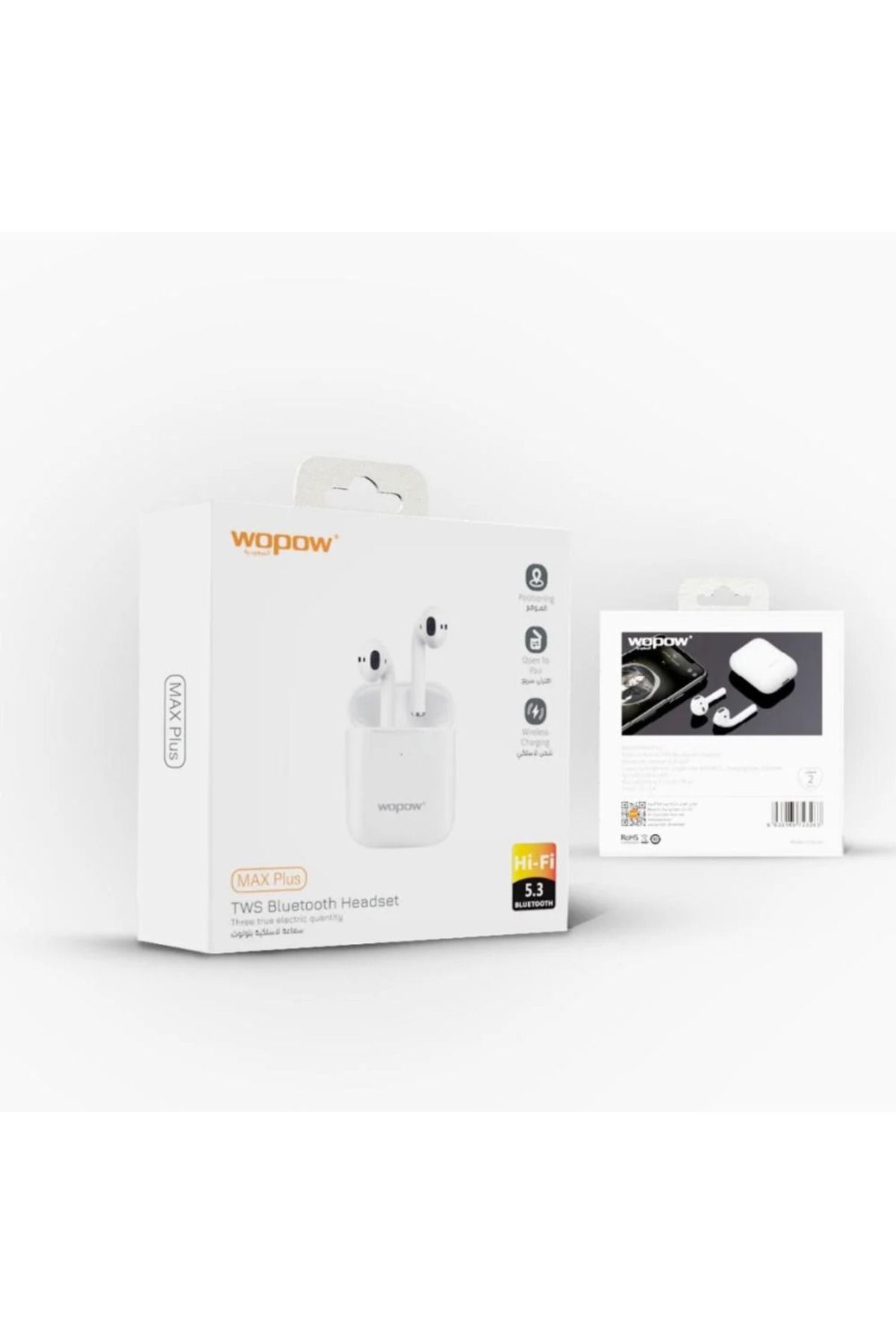 wopow-MAX PLUS TWS BLUETOOTH HEADSET - ايربودز ووبو ماكس بلس 3