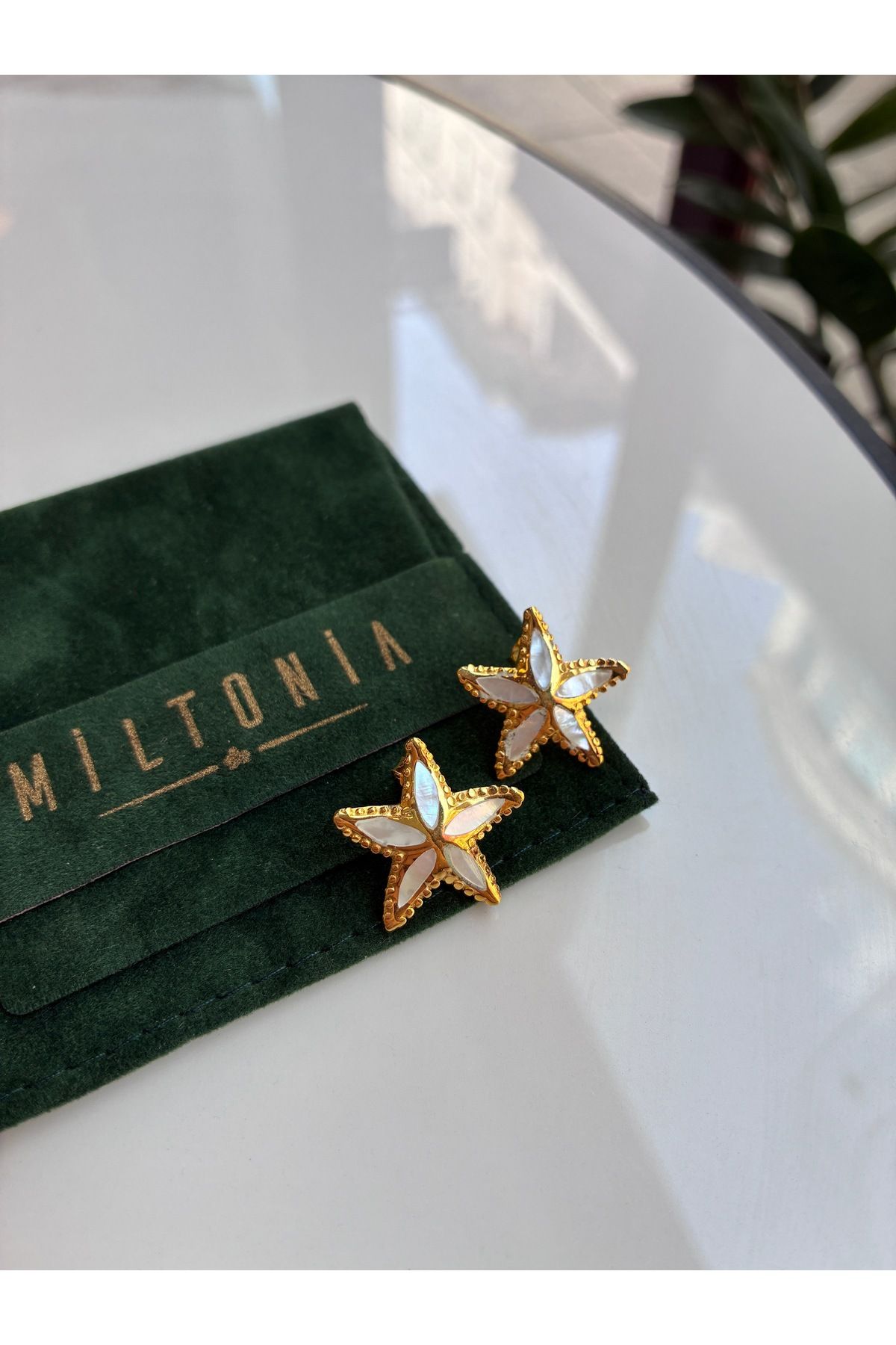 Miltonia Deniz Yıldızı Tasarım 925s Gümüş Küpe