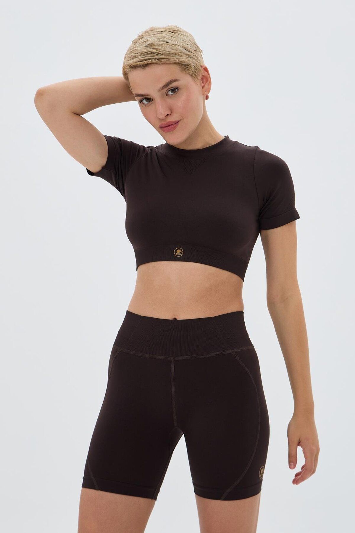 Oishii Kumo Kısa Crop Top Kahve