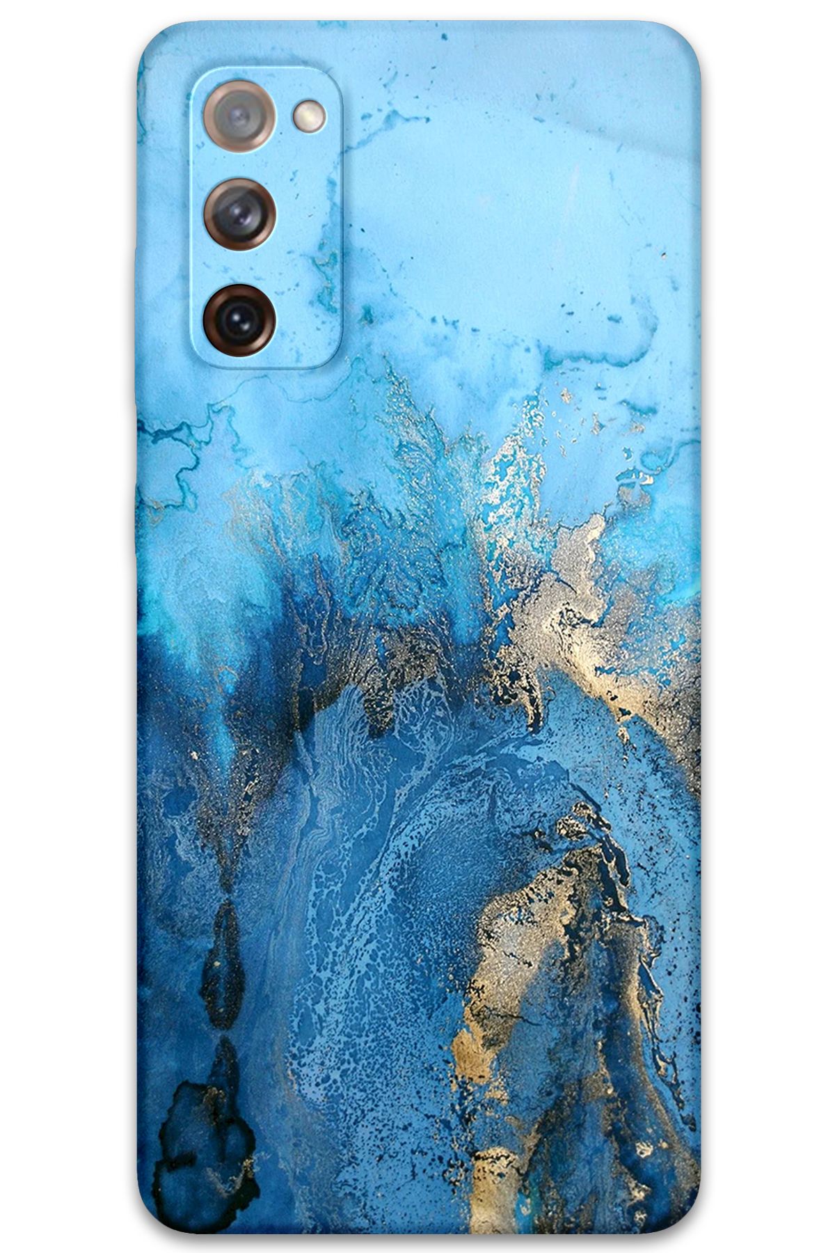 Gramaphone Galaxy S20 FE Uyumlu Mermer Desenli Telefon Kılıfı + Ekran Koruyucu - 5812
