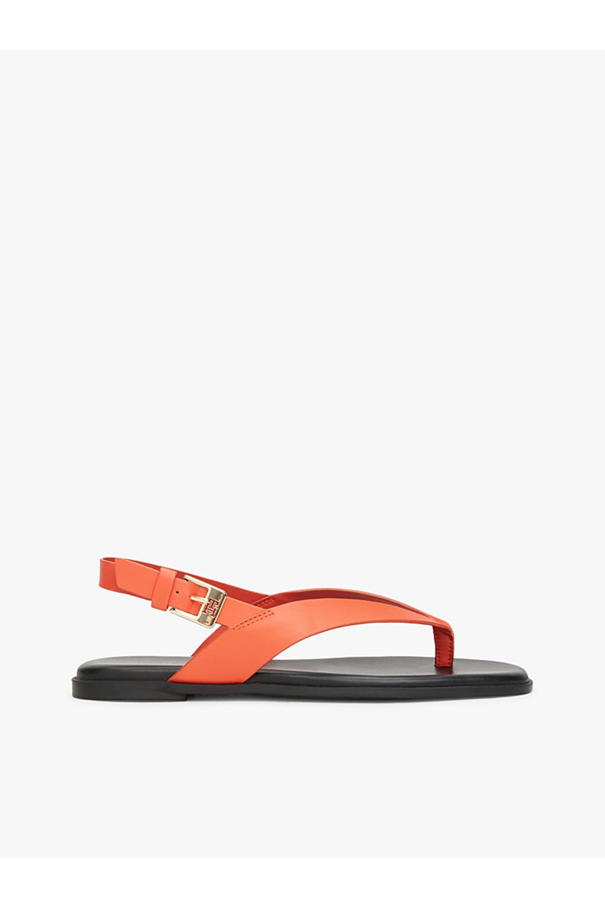 Tommy Hilfiger Leather Colour-Blocked Square Toe Sandals