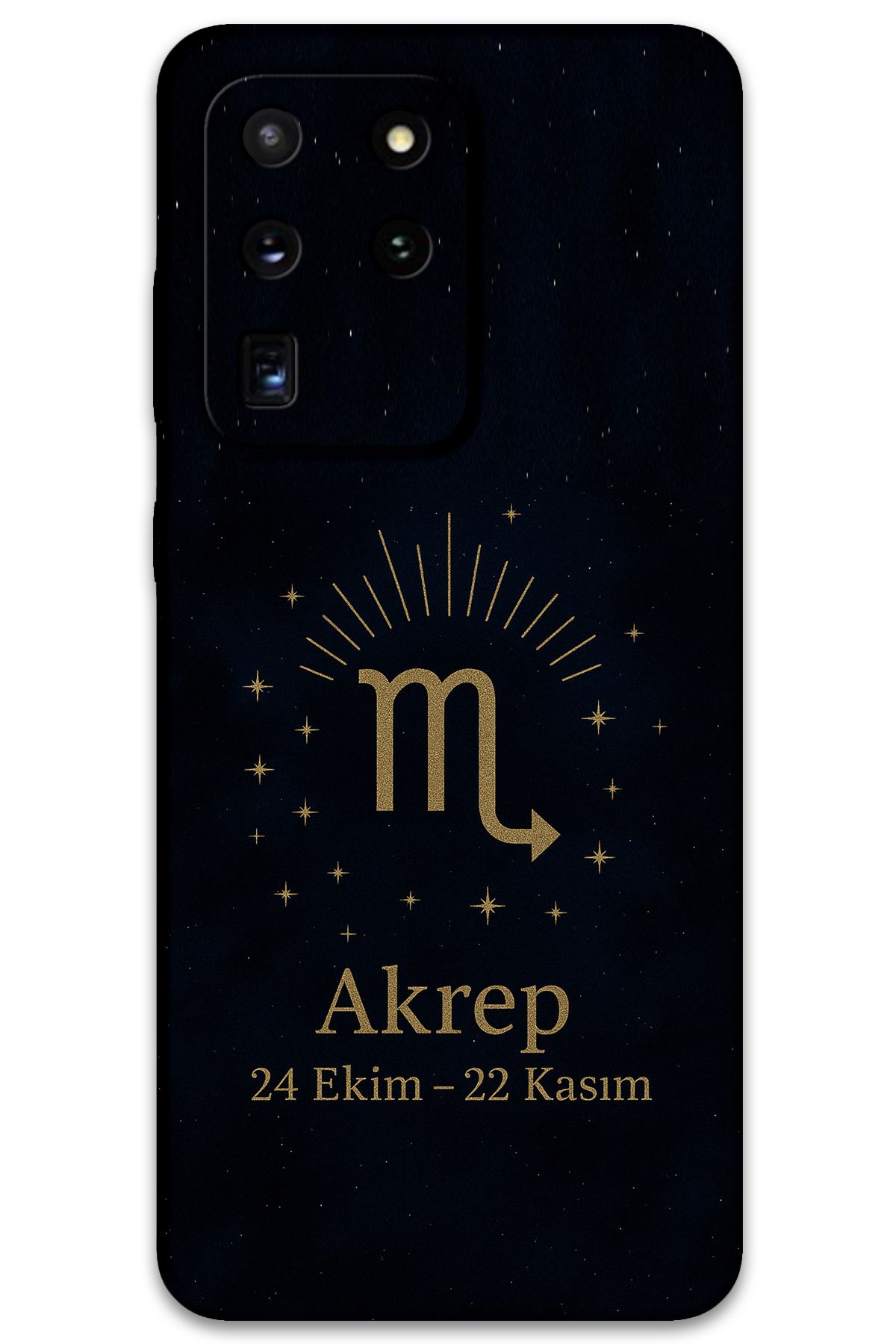 Gramaphone Galaxy S20 Ultra Uyumlu Akrep Burcu Desenli Telefon Kılıfı + Ekran Koruyucu - 5775
