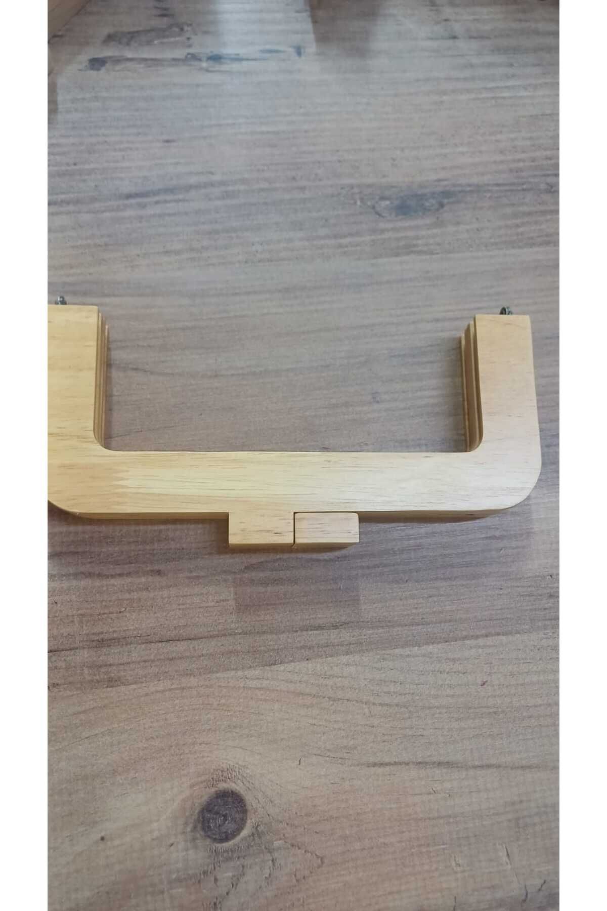 KAR KÜRESİ Çanta Aksesuar 20 Cm Kare Başlıklı Ahşap Burs