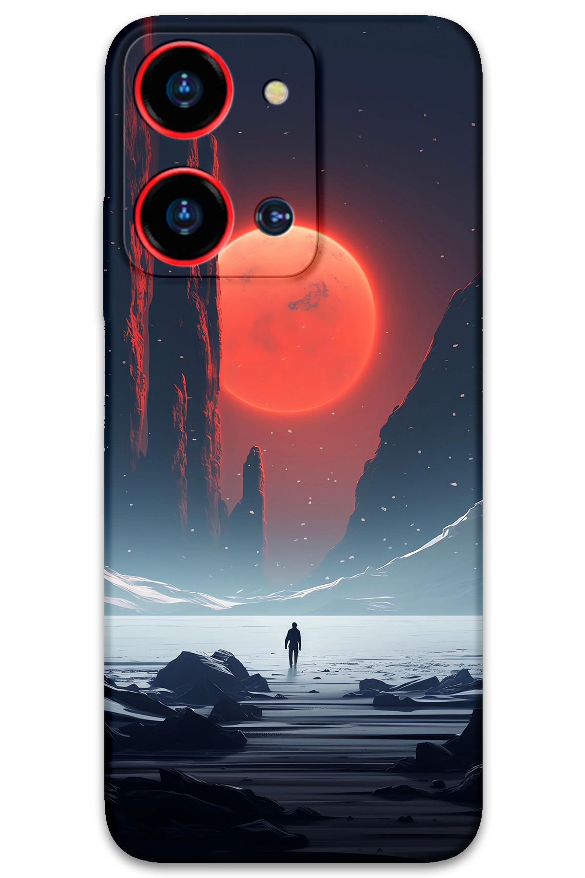 Gramaphone Reeder S19 Max Pro S Zoom Uyumlu Uzay Desenli Telefon Kılıfı + Ekran Koruyucu - 5861