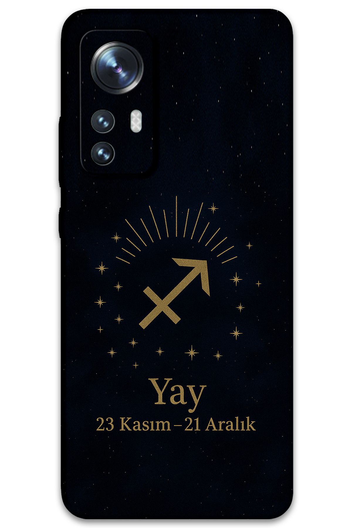 Gramaphone Xiaomi Mi 12 Uyumlu Yay Burcu Desenli Telefon Kılıfı + Ekran Koruyucu - 5776
