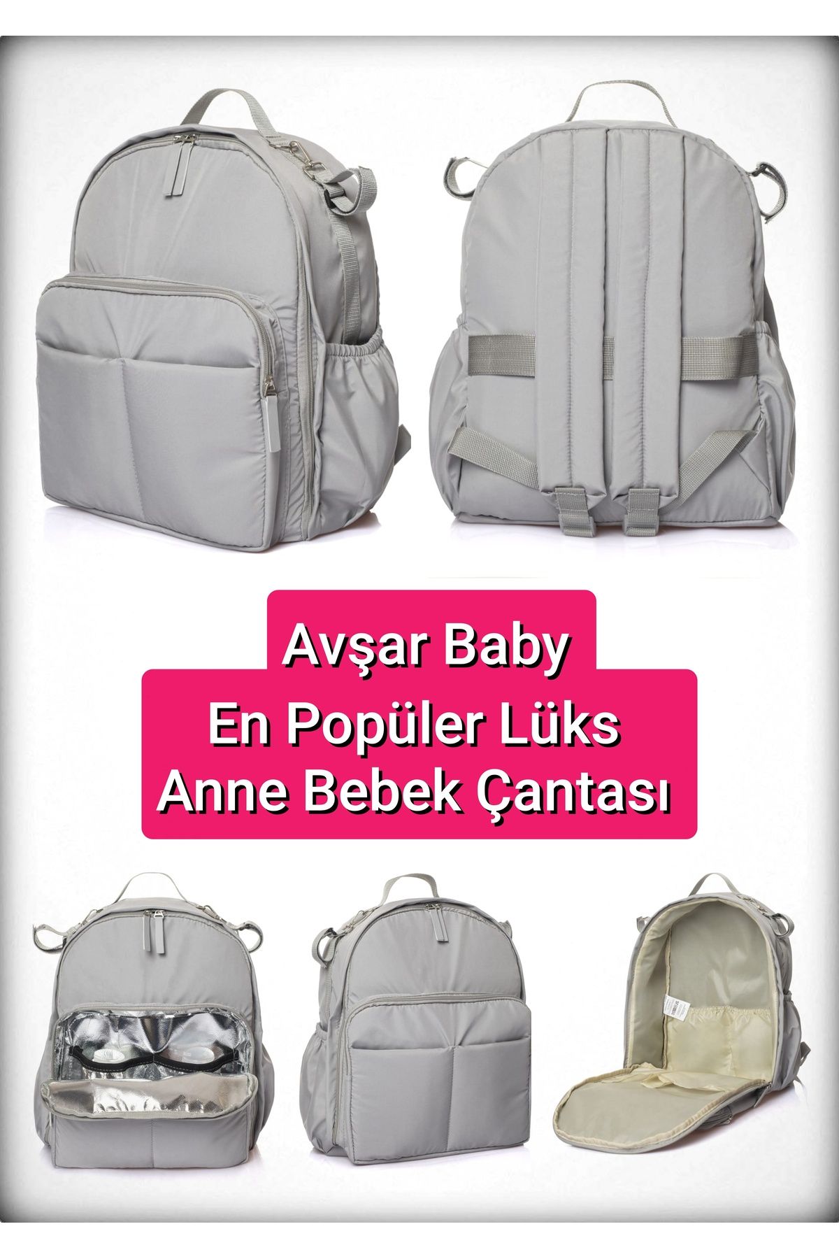 Avşar Baby Fonksiyonel Lüks Anne Bebek Bakım Sırt Çantası En İyi Kaliteli Bebek Bakım Çantası Modelleri