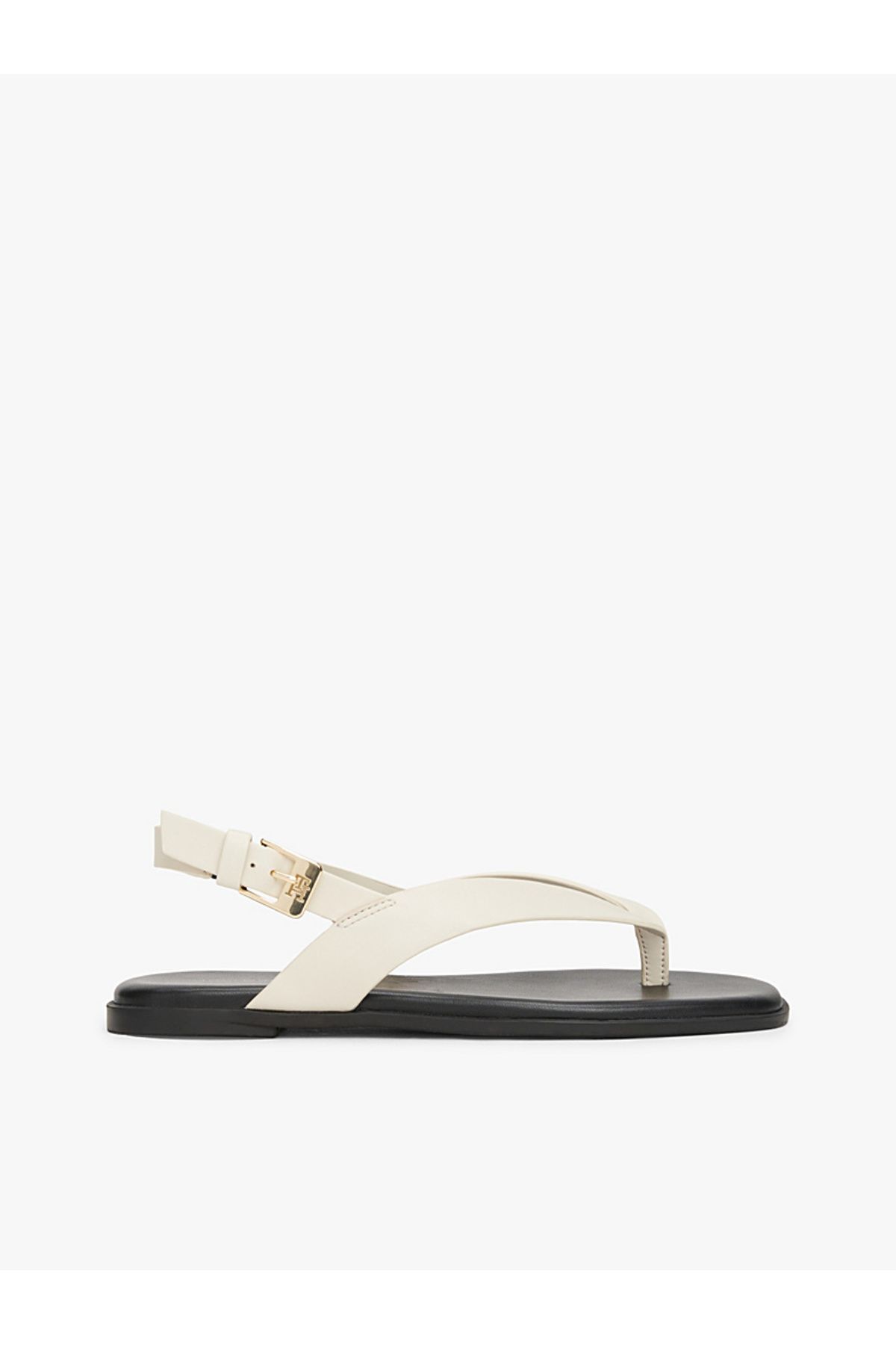 Tommy Hilfiger Leather Colour-Blocked Square Toe Sandals