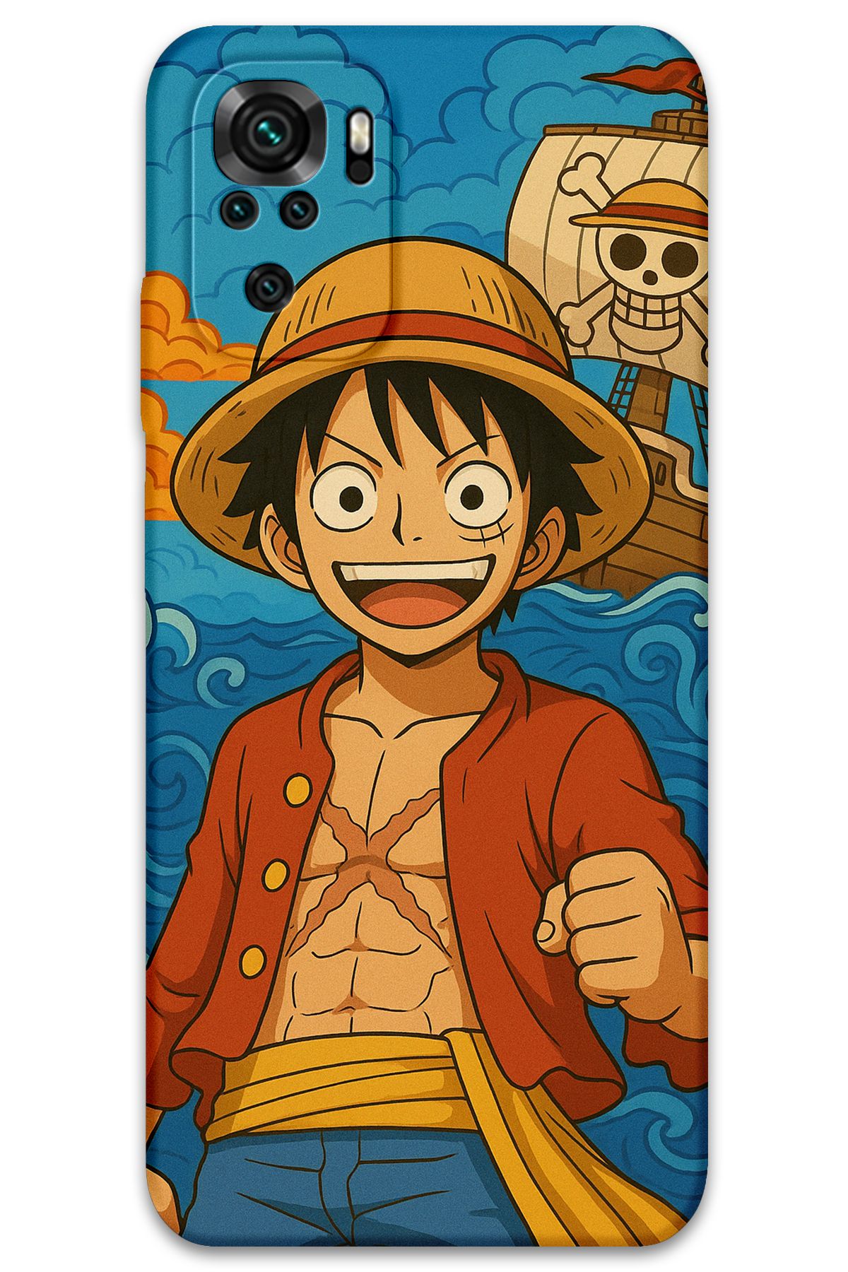 Gramaphone Xiaomi Redmi Note 10s Uyumlu Anime Desenli Telefon Kılıfı + Ekran Koruyucu - 5753
