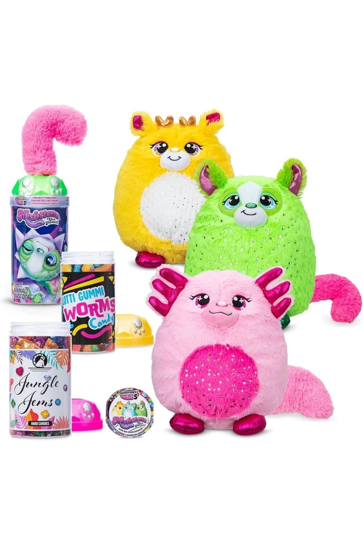 Muhcu Home Lisanslı Sürpriz Peluş Hediyelik Peluş Oyuncak Kavanoz Kedi 1 Adet Misfittens