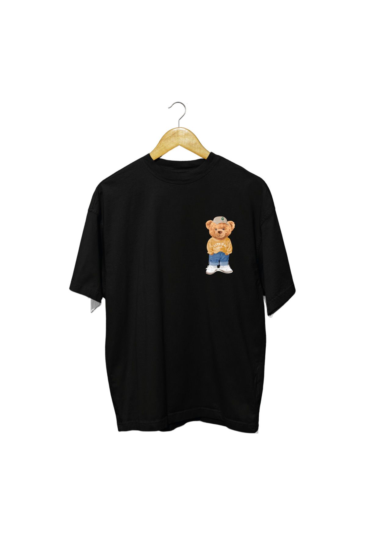 ick artwear TEDDY LETS PLAY BASKILI ULTRA COMFORT OVERSIZE TSHIRT – 30/1 SÜPREM PENYE