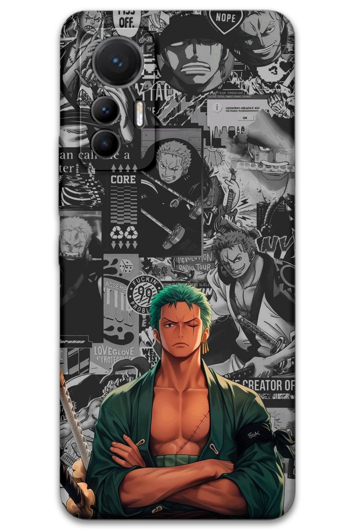 Gramaphone Xiaomi Mi 12 Lite Uyumlu Anime Desenli Telefon Kılıfı + Ekran Koruyucu - 5756