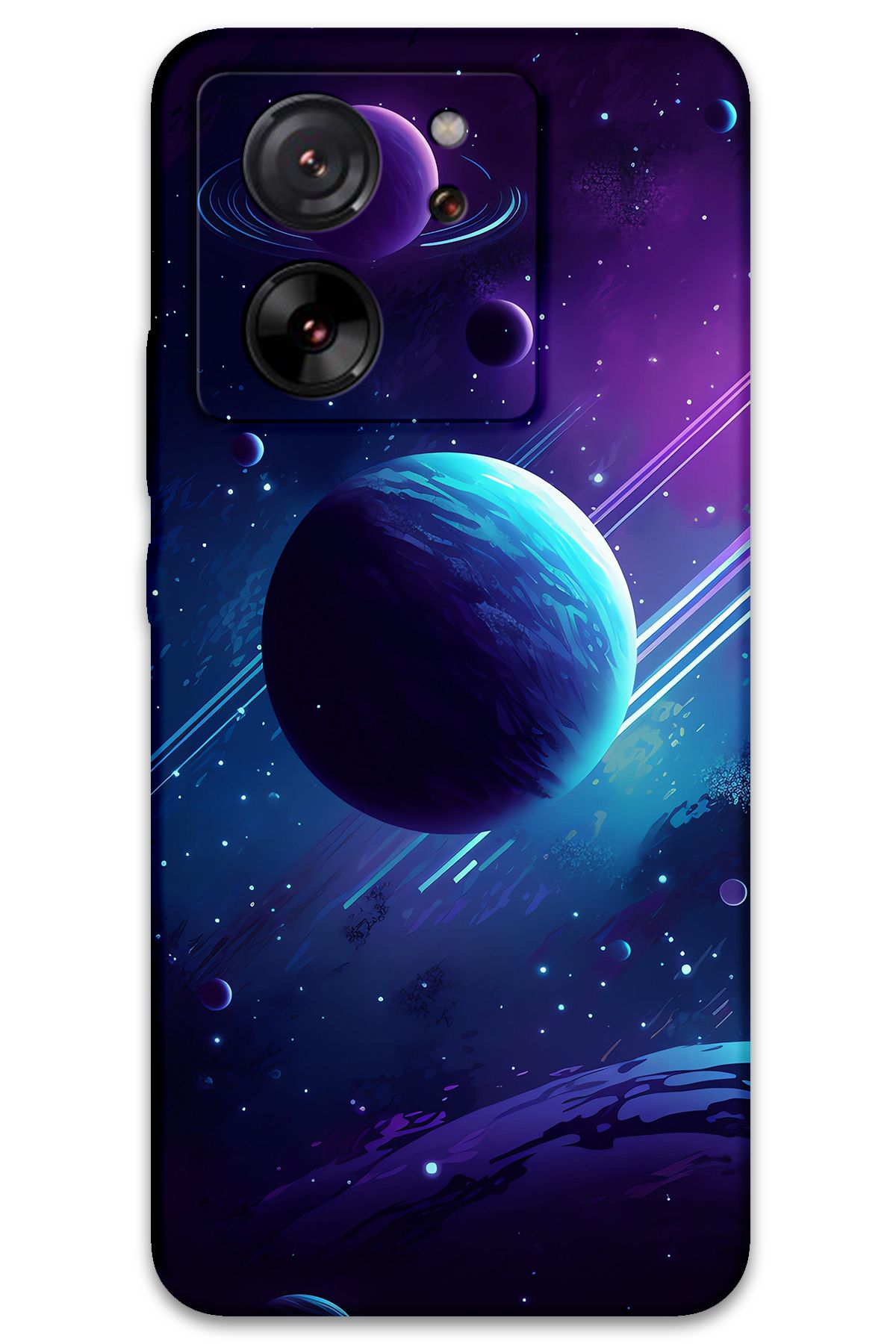Gramaphone Xiaomi Mi 13T Uyumlu Uzay Desenli Telefon Kılıfı + Ekran Koruyucu - 5866