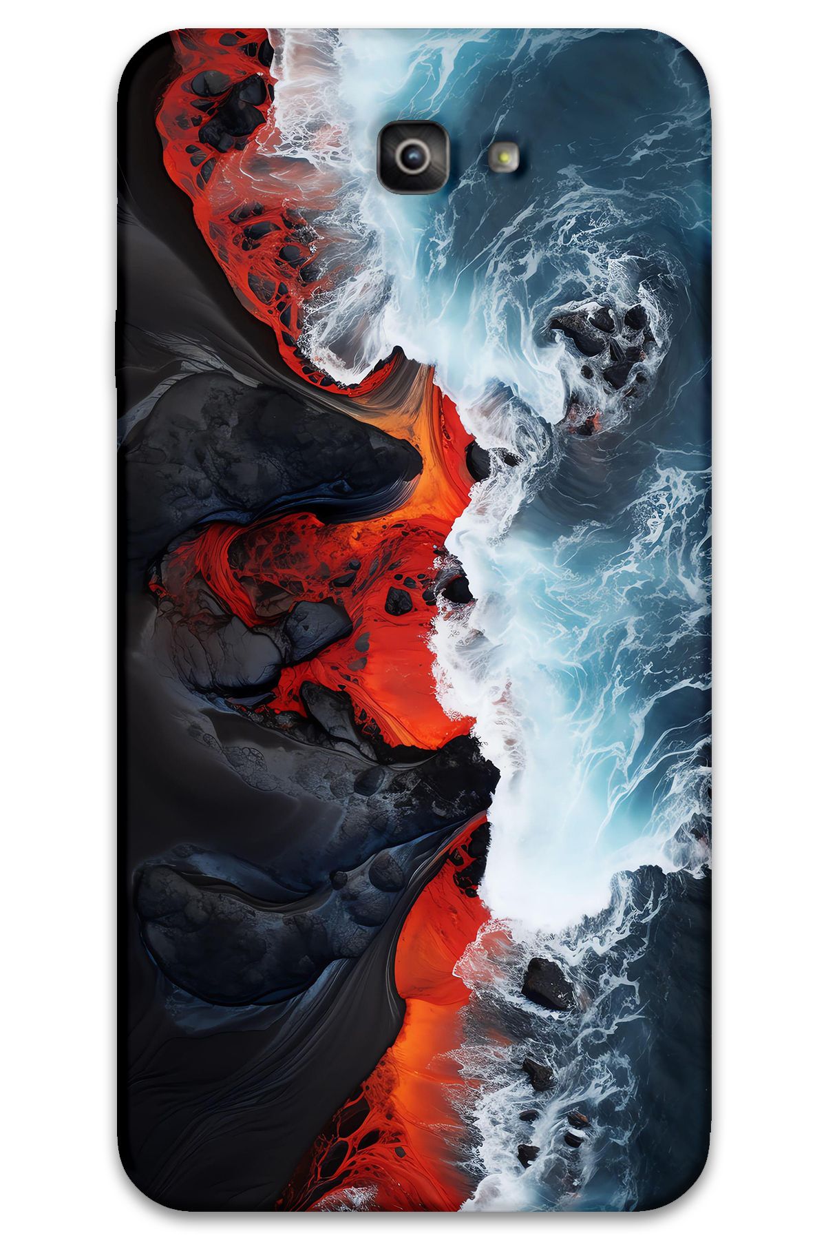Gramaphone Galaxy J7 Prime Uyumlu Mermer Desenli Telefon Kılıfı + Ekran Koruyucu - 5811