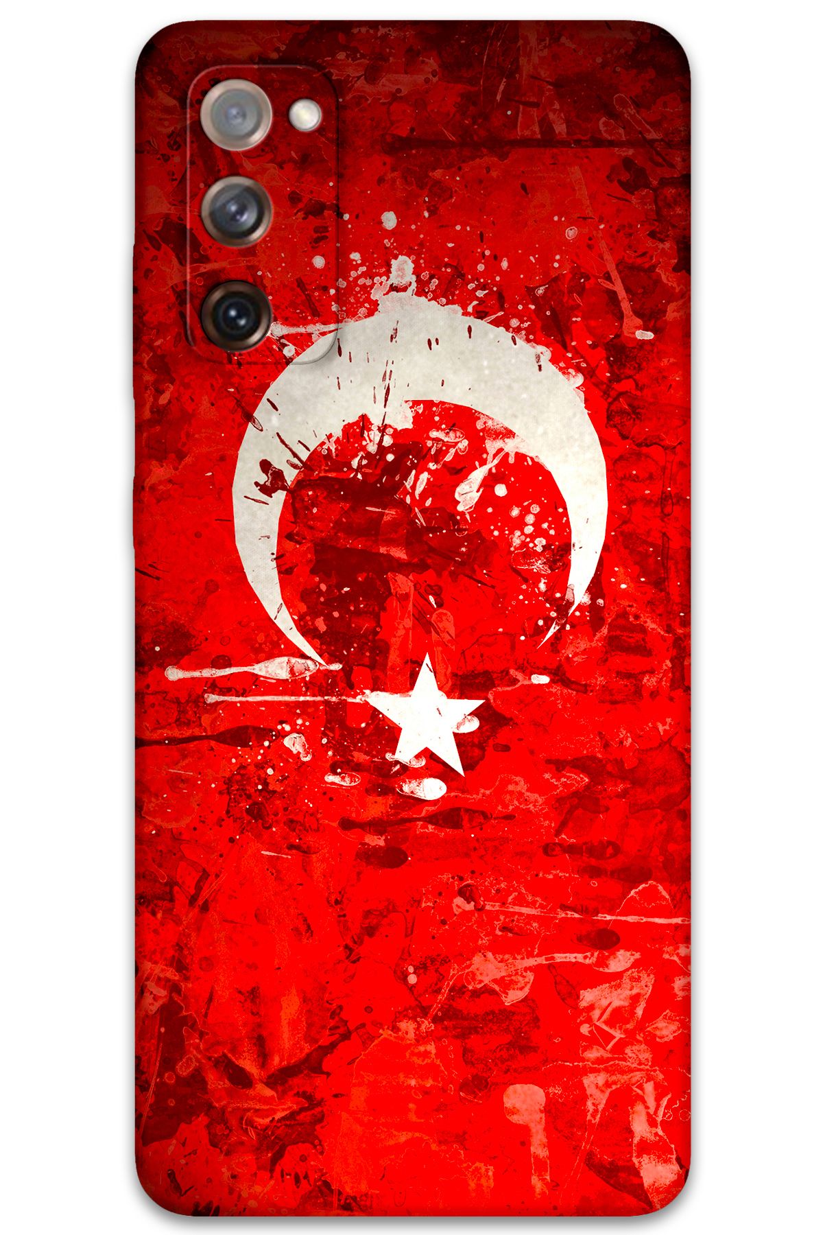 Gramaphone Galaxy S20 FE Uyumlu Türk Bayrağı Desenli Telefon Kılıfı + Ekran Koruyucu - 5847