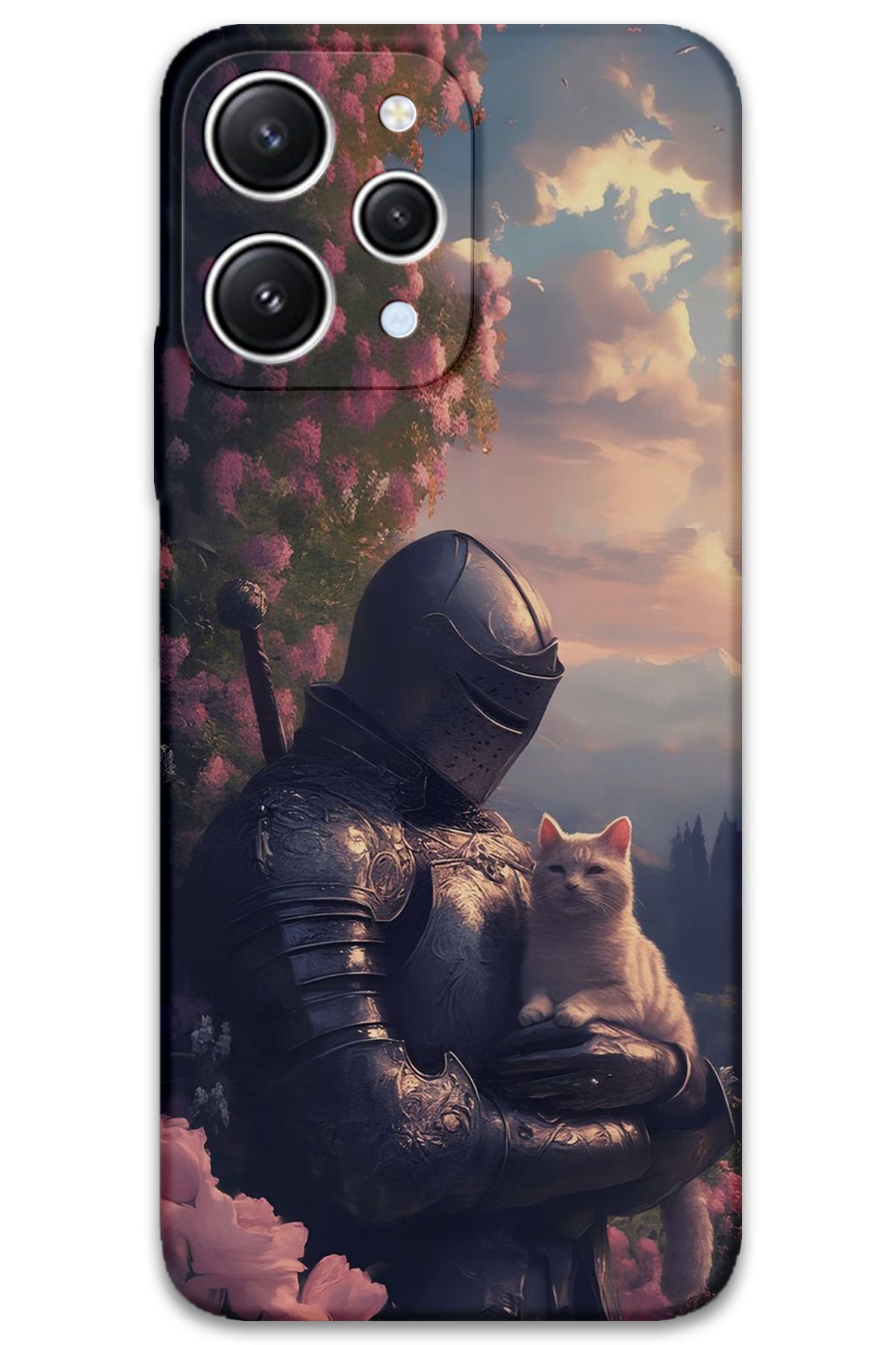 Gramaphone Xiaomi Redmi 12 Uyumlu Retro Desenli Telefon Kılıfı + Ekran Koruyucu - 5845