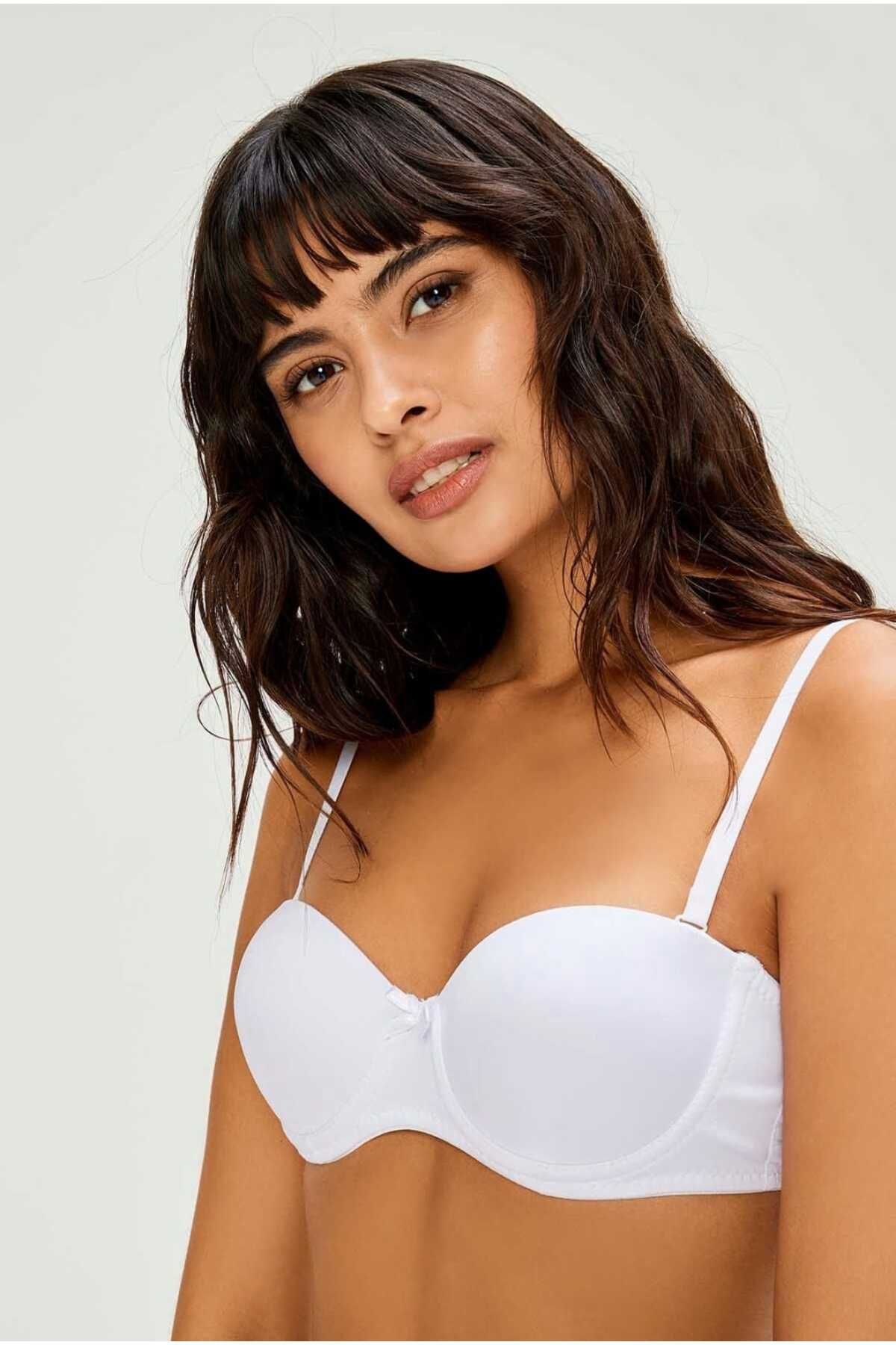 Seduce Textile CANSOY BEYAZ FİONA STRAPLEZ BALENLİ DESTEKLİ SÜTYEN