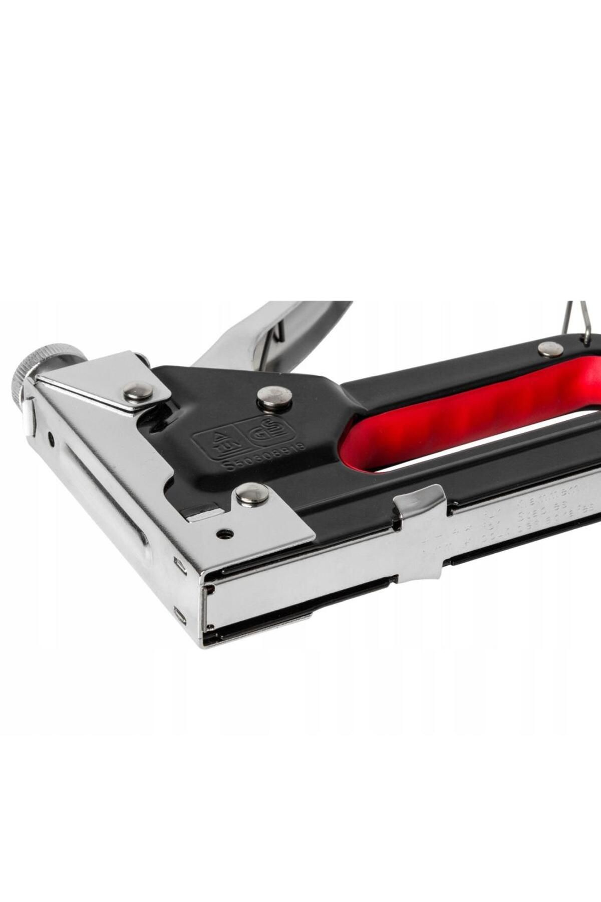 visking-Capsator metalic cu 3 tipuri de capse de 4-14 mm pentru tapițerie, lemn, materiale textile, hârtie, capse incluse 4