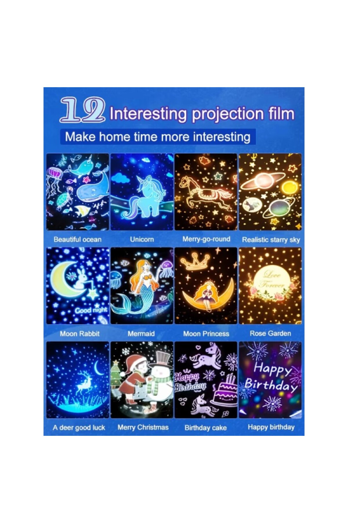 ATLT ATLANTİS TAVŞAN PROJEKSİYON LAMBA 12 FİLM USB BT HOPARLÖR YILDIZ GEVE LAMBASI BLUETOOTHLU ATLI KARINCA fotoğrafı 5 (önizleme)