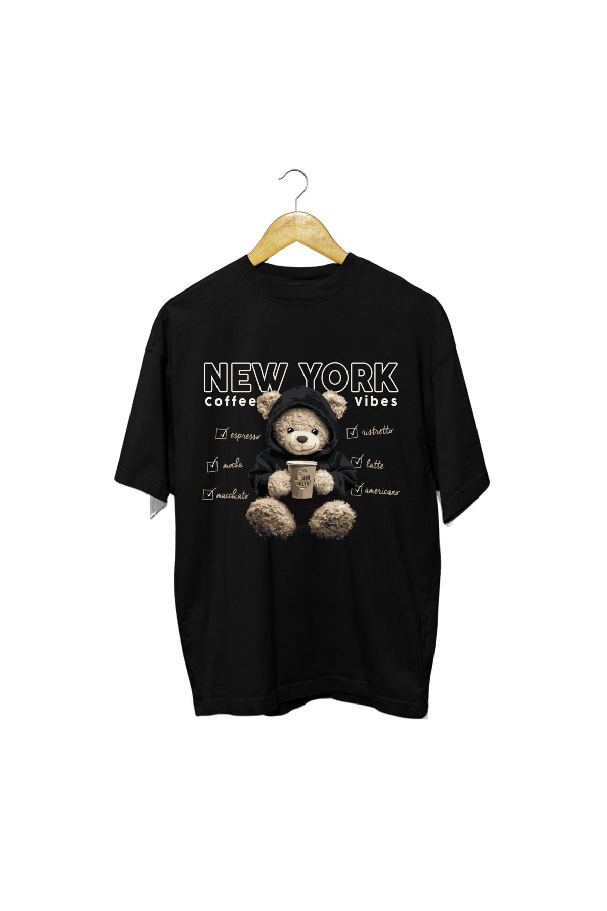 ick artwear TEDDY BREW BASKILI ULTRA COMFORT OVERSIZE TSHIRT – 30/1 SÜPREM PENYE