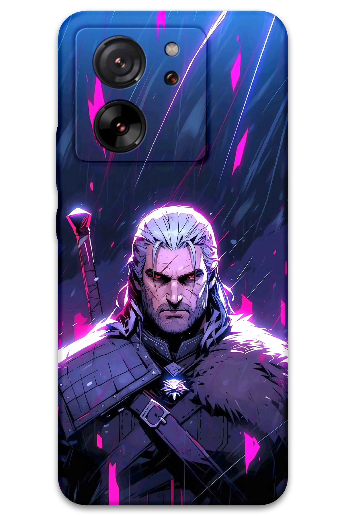 Gramaphone Xiaomi Mi 13T Pro Uyumlu Geralt Desenli Telefon Kılıfı + Ekran Koruyucu - 5826