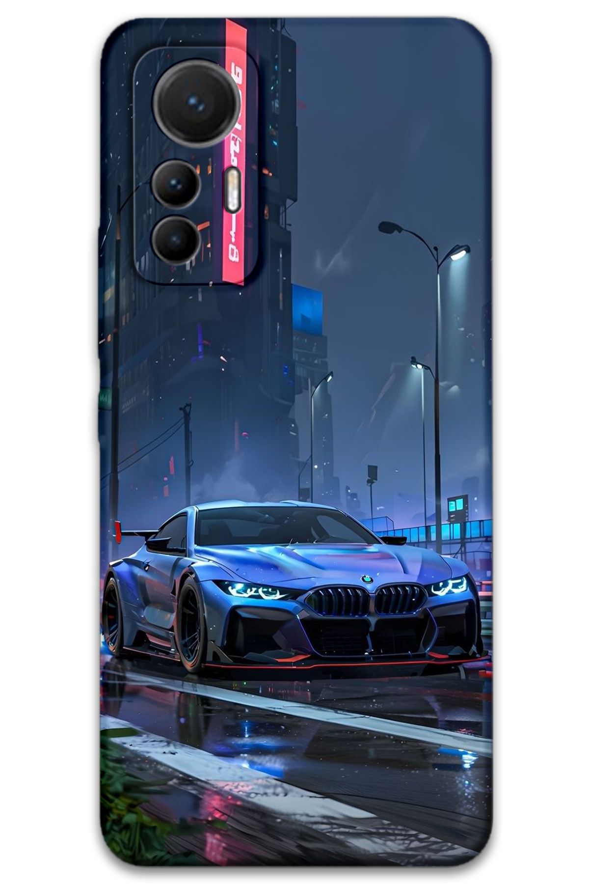 Gramaphone Xiaomi Mi 12 Lite Uyumlu Araba Desenli Telefon Kılıfı + Ekran Koruyucu - 5767