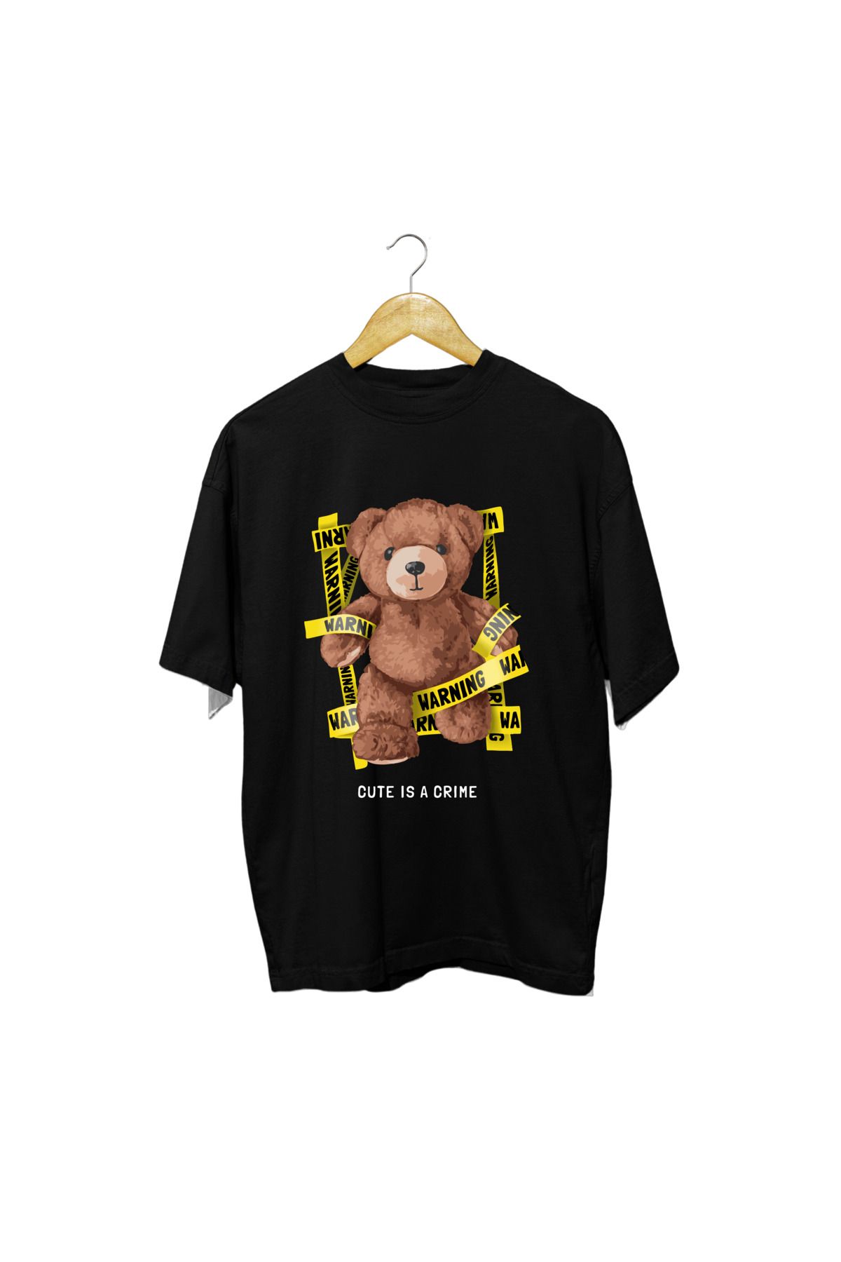 ick artwear TEDDY WARNING BASKILI ULTRA COMFORT OVERSIZE TSHIRT – 30/1 SÜPREM PENYE
