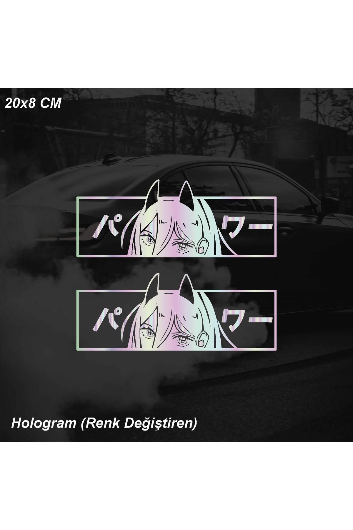 ARONA Anime Kız (Power Chainsaw Man) JDM Sticker Motosiklet Araba Laptop Sticker Yapışkanlı Folyo