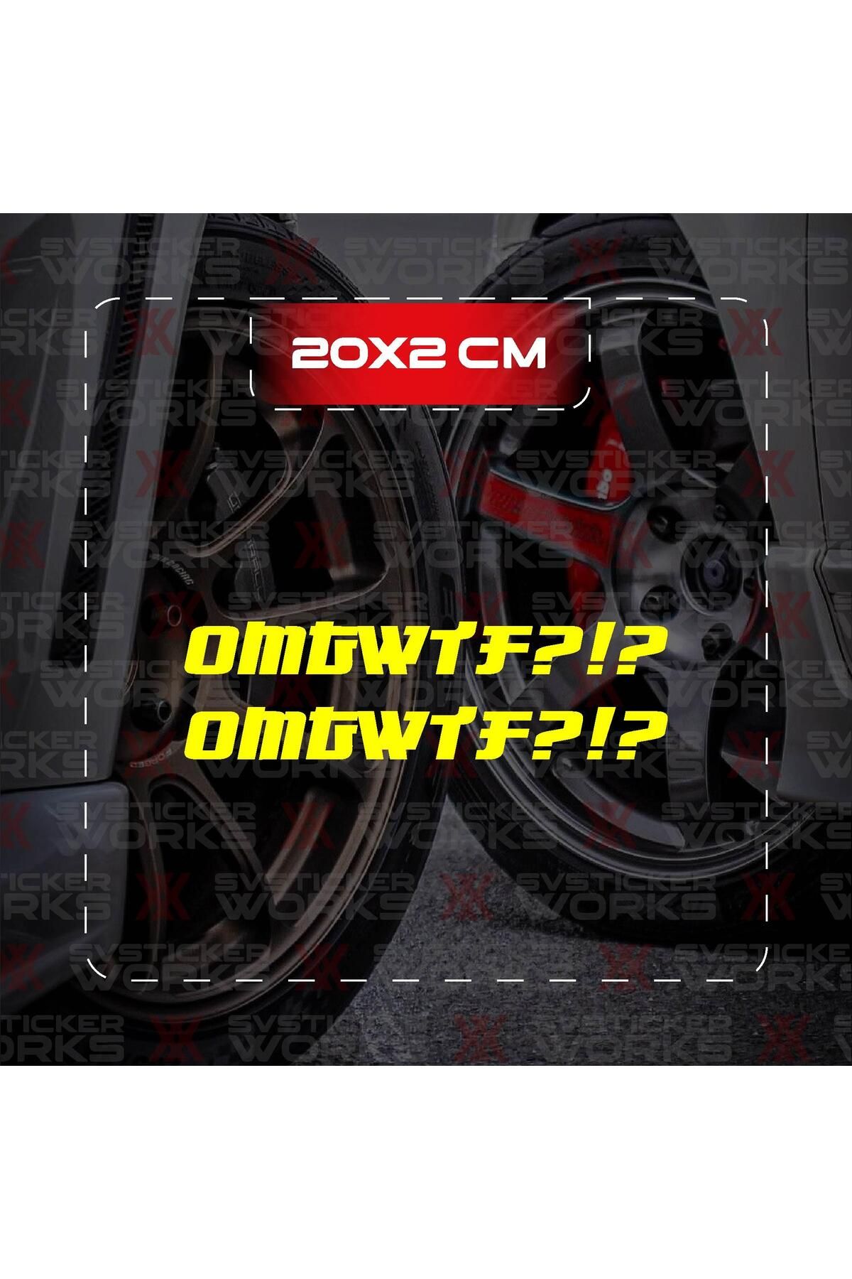 ARONA OMGWTF Yazılı JDM Sticker Araba Laptop Motosiklet Sticker Yapışkanlı Folyo