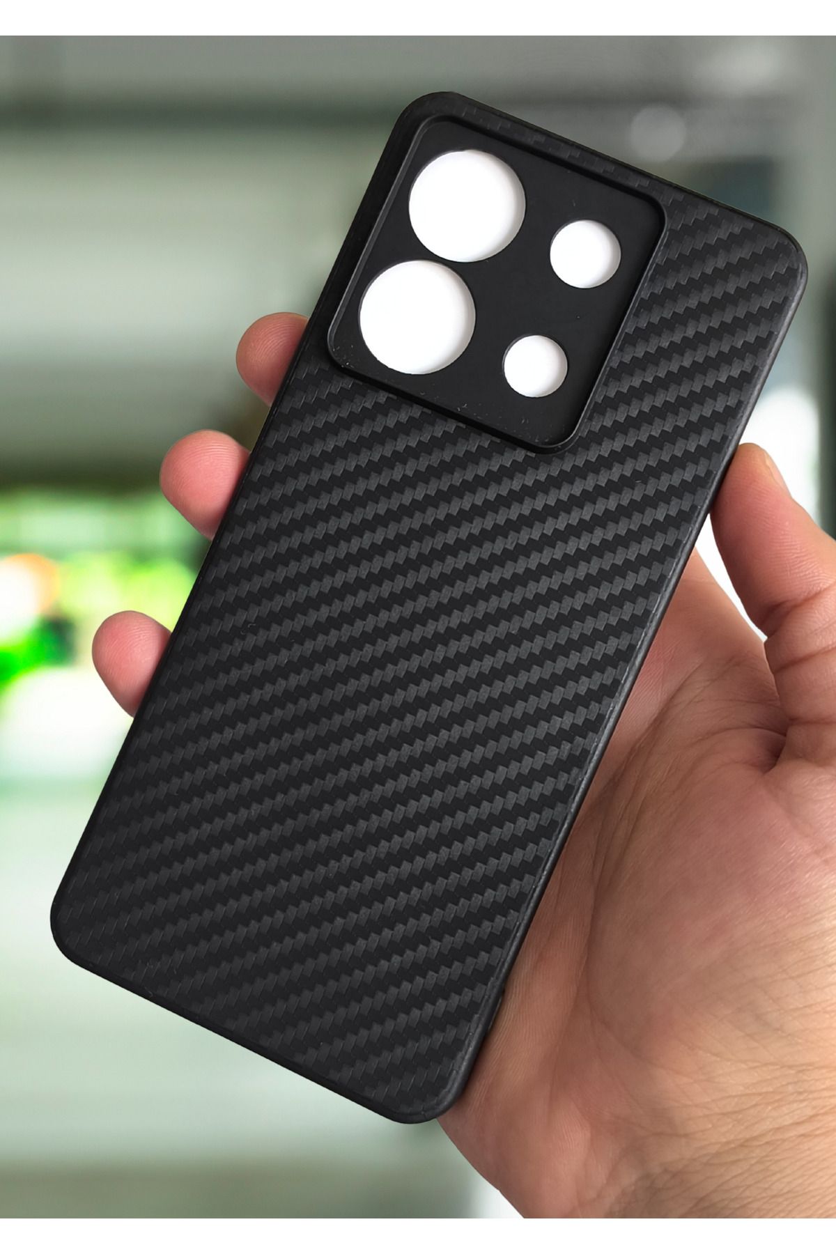 BCASE Redmi Note 13 Pro 5G Kılıf Karbon Fiber Tasarımlı Kamera Korumalı Silikon