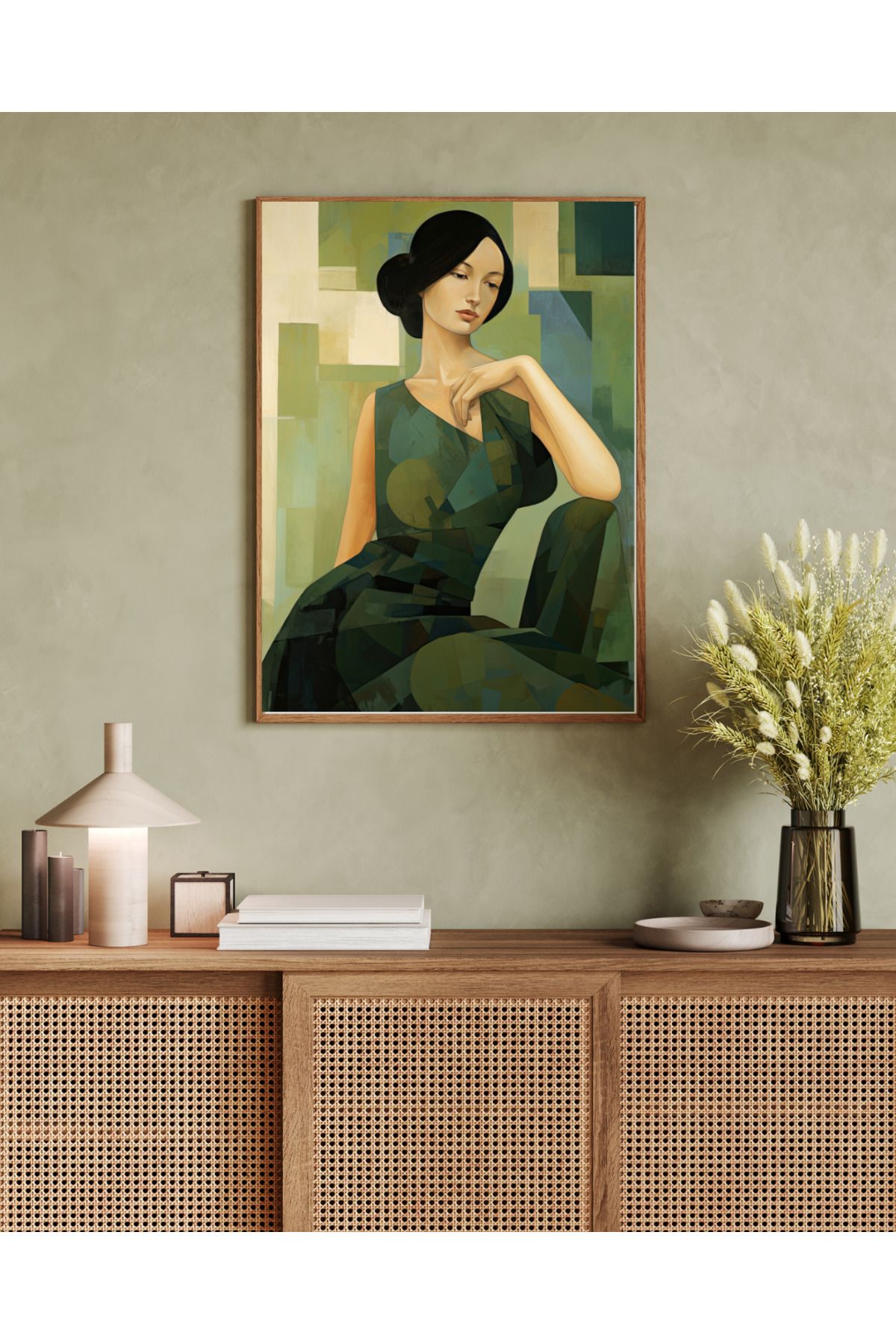 woodhomeworks tek parça salon ofis dekor tablo