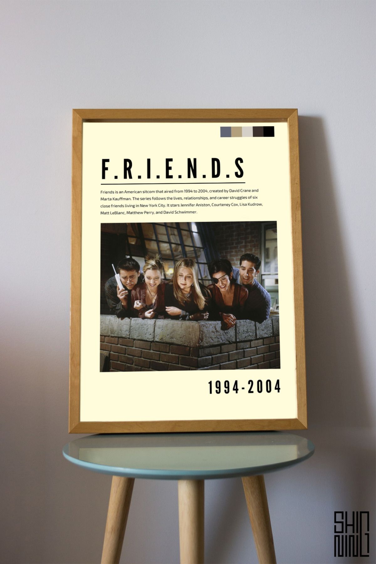 Home Çerçeveli "Friends-2" Dizi Tasarım Tablo
