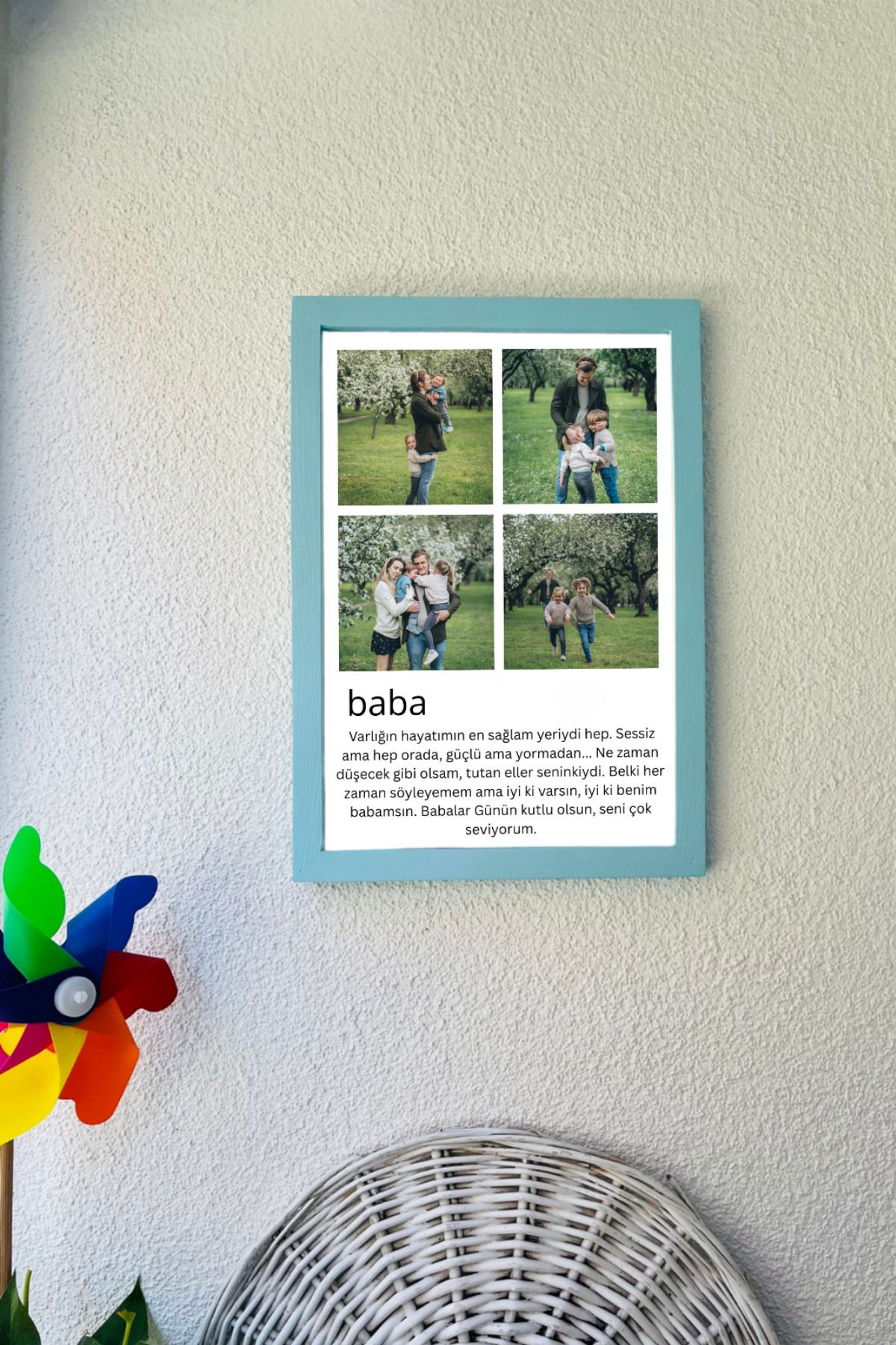 baucollection Kişiselleştirilmiş Babalar Günü Özel El Yapımı Ahşap Tablo