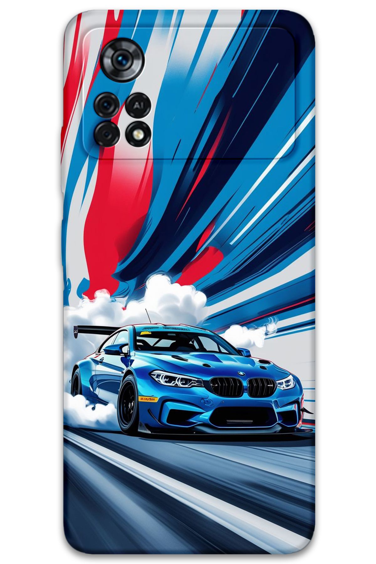 Gramaphone Poco x4 Pro 5G Uyumlu Araba Desenli Telefon Kılıfı + Ekran Koruyucu - 5762