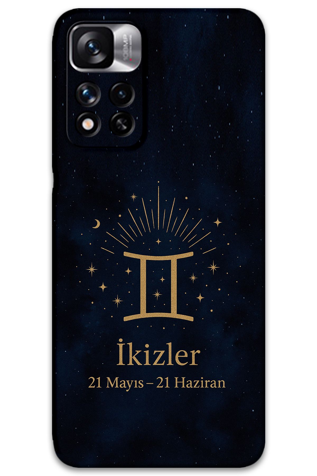 Gramaphone Xiaomi Redmi Note 11 Pro Plus 5G Uyumlu İkizler Burcu Desenli Telefon Kılıfı + Ekran Koruyucu - 5770